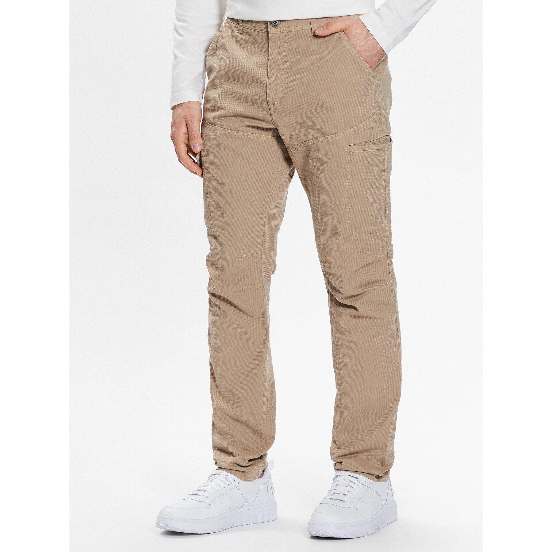 Aeronautica Militare Pantaloni din material 231PA1512CT3088 Bej Regular Fit - Pled.ro