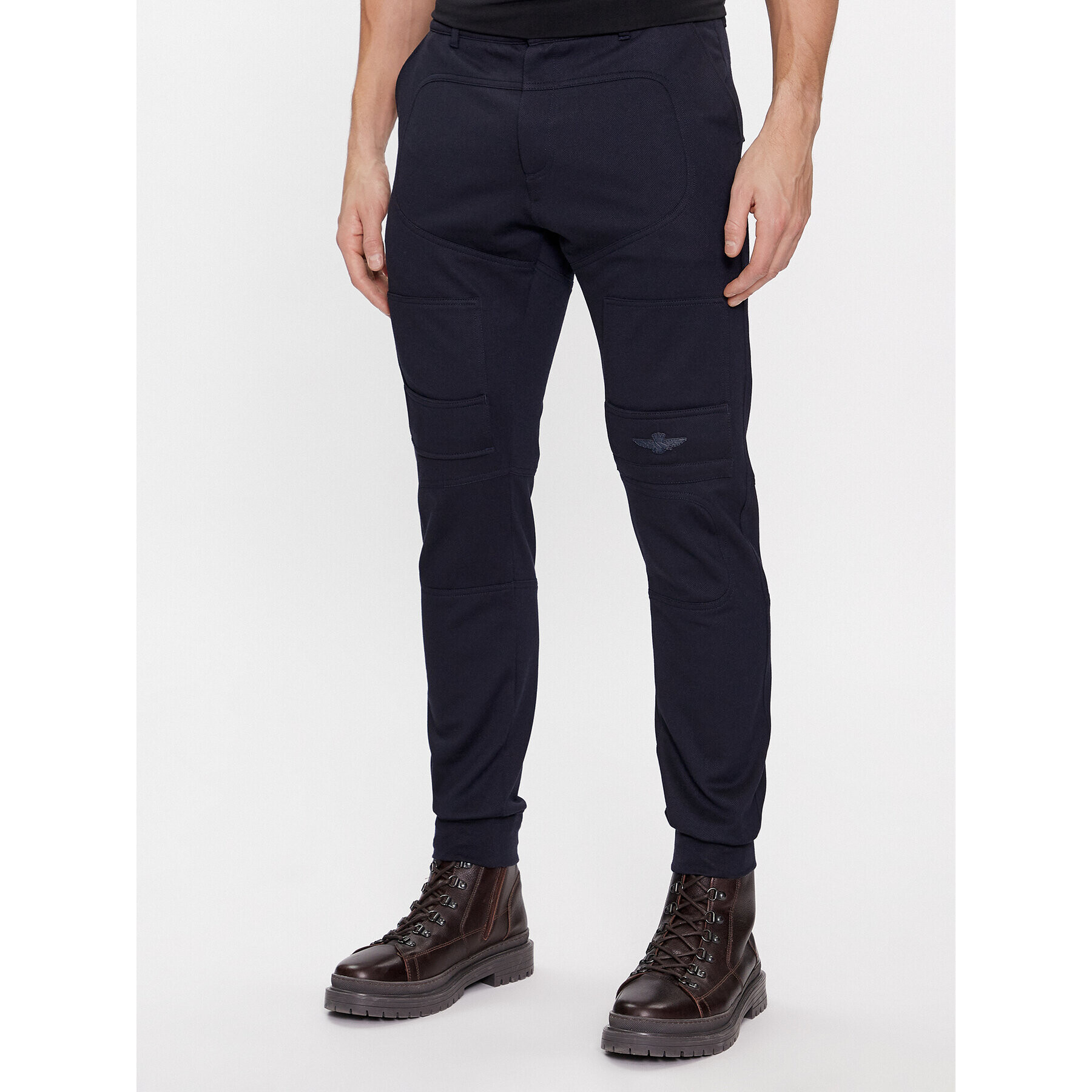 Aeronautica Militare Pantaloni din material 232PF898F522 Bleumarin Regular Fit - Pled.ro