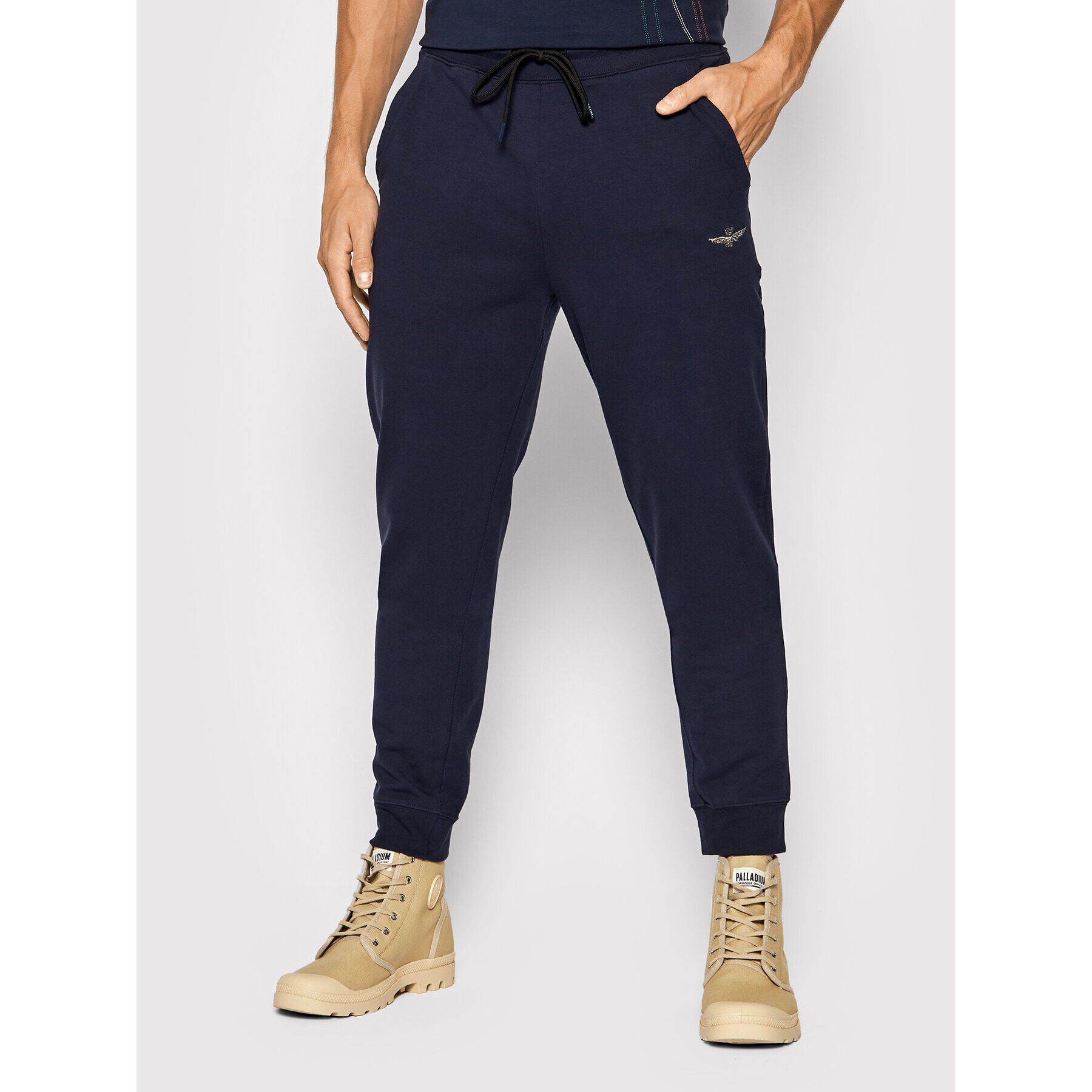 Aeronautica Militare Pantaloni trening 212PF819F439 Bleumarin Regular Fit - Pled.ro