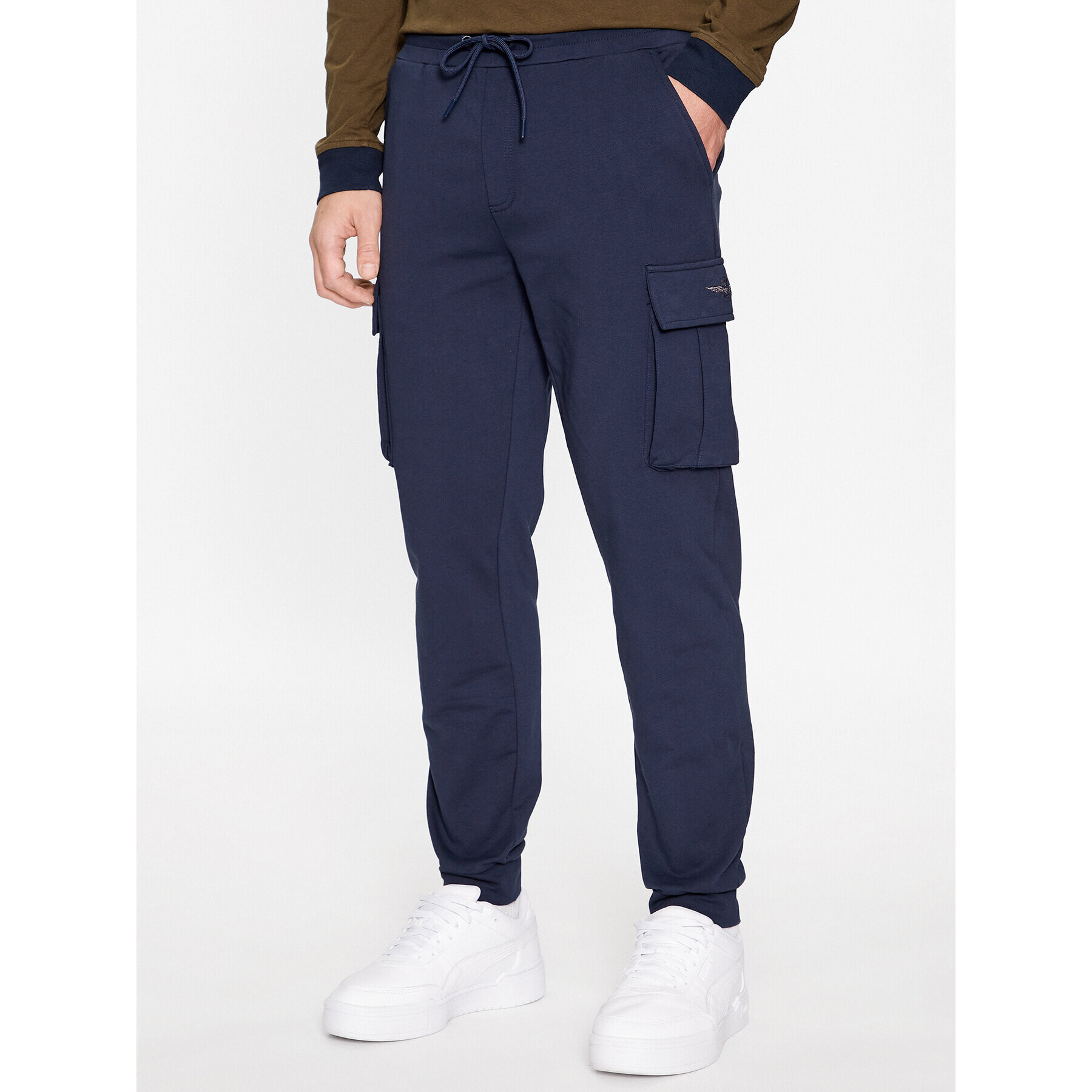 Aeronautica Militare Pantaloni trening 232PF860F459 Bleumarin Regular Fit - Pled.ro