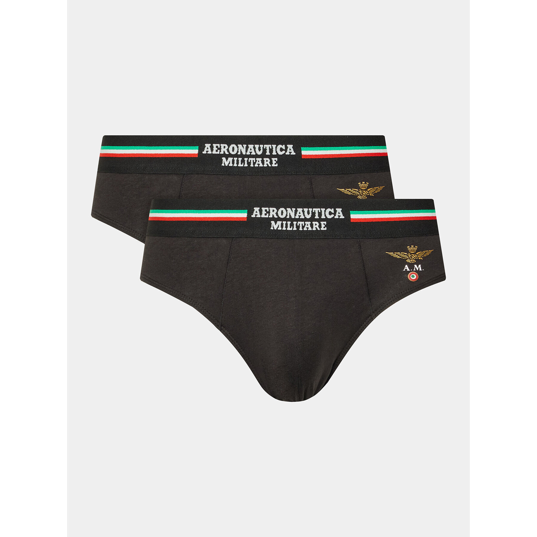 Aeronautica Militare Set 2 perechi de slipuri AM1USL001 Negru - Pled.ro