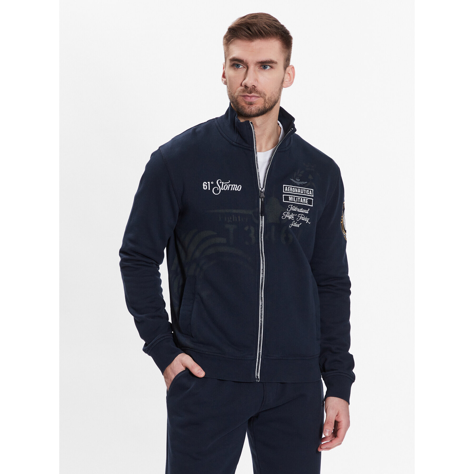 Aeronautica Militare Trening 231TF038F488 Bleumarin Regular Fit - Pled.ro