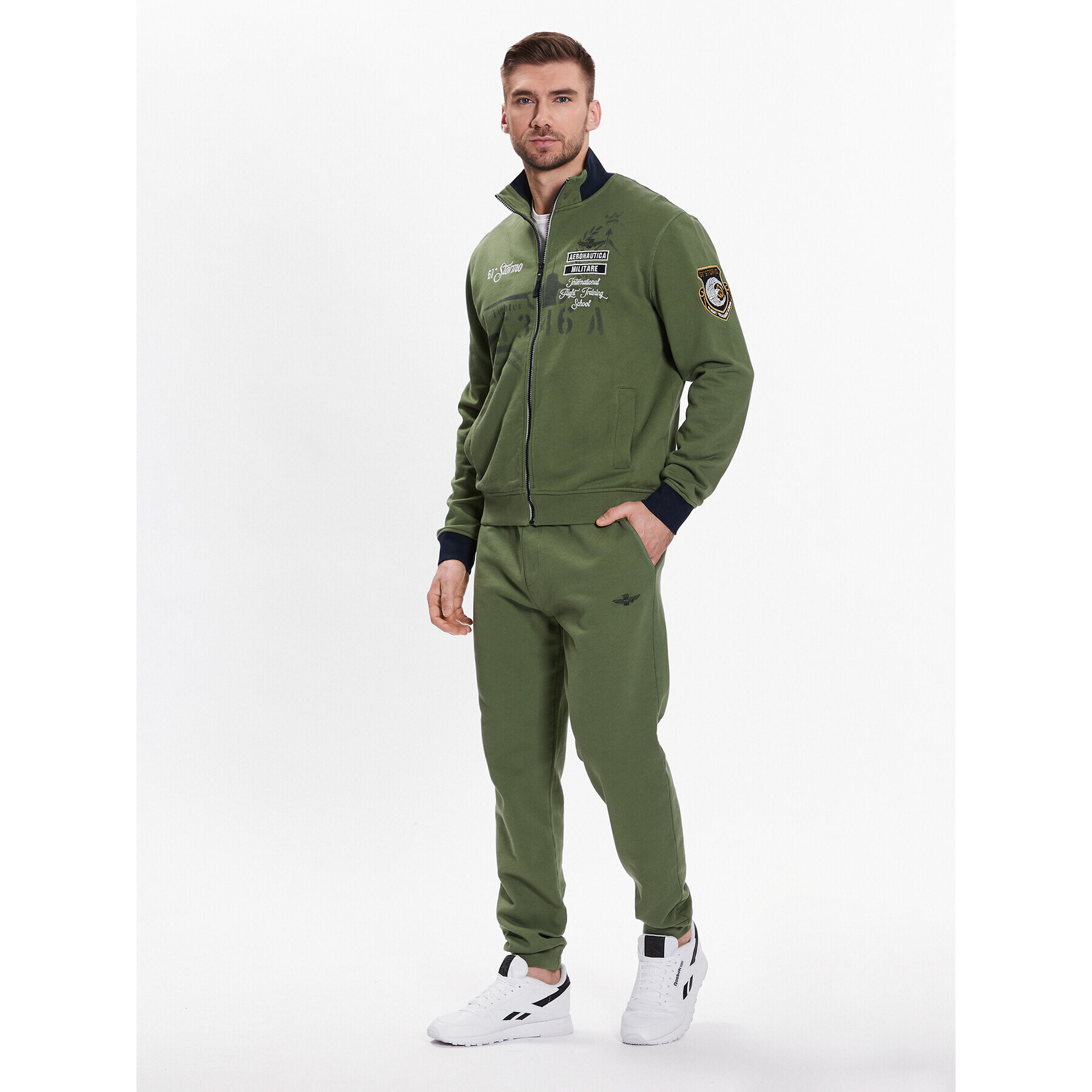 Aeronautica Militare Trening 231TF038F488 Verde Regular Fit - Pled.ro