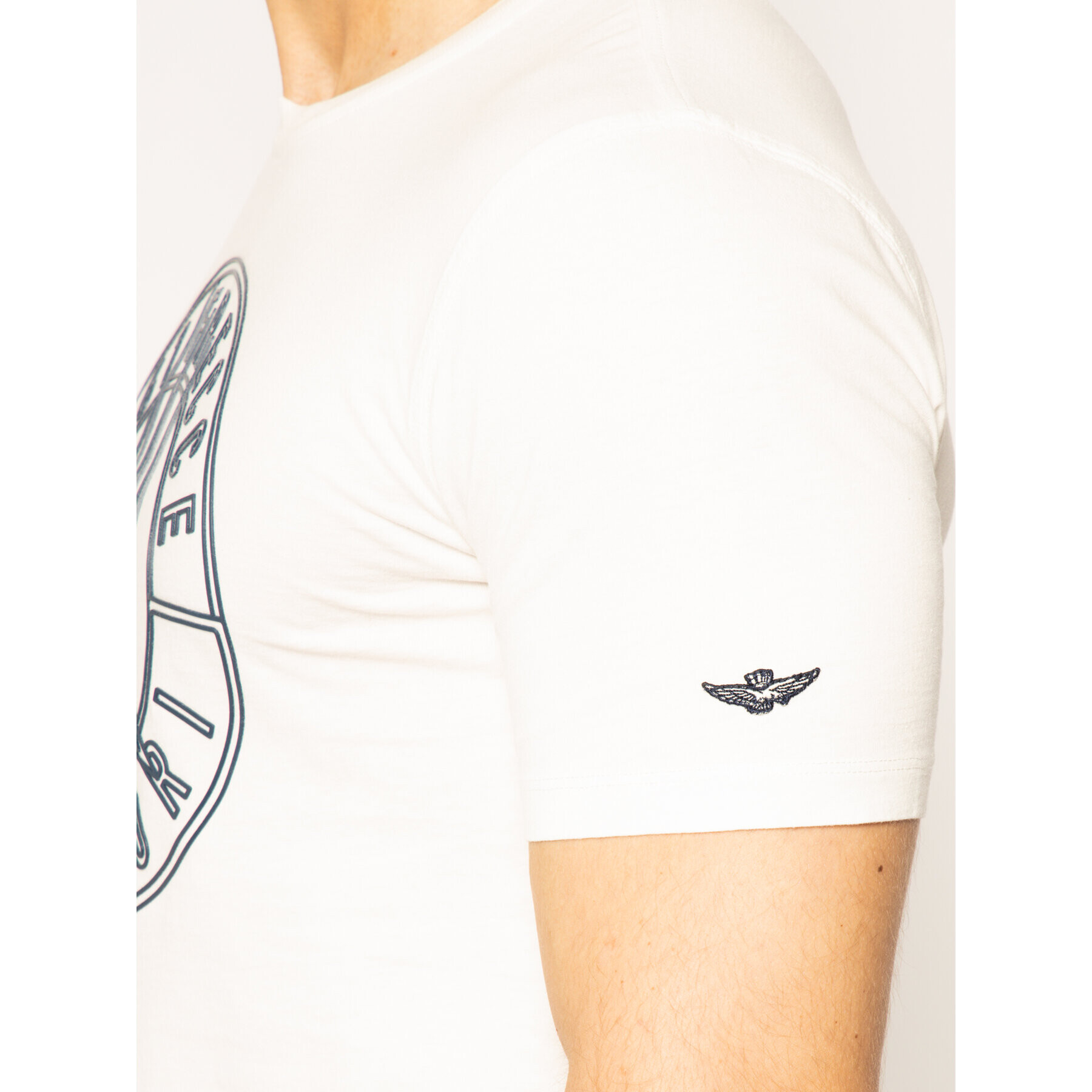 Aeronautica Militare Tricou 201TS1697J468 Alb Regular Fit - Pled.ro