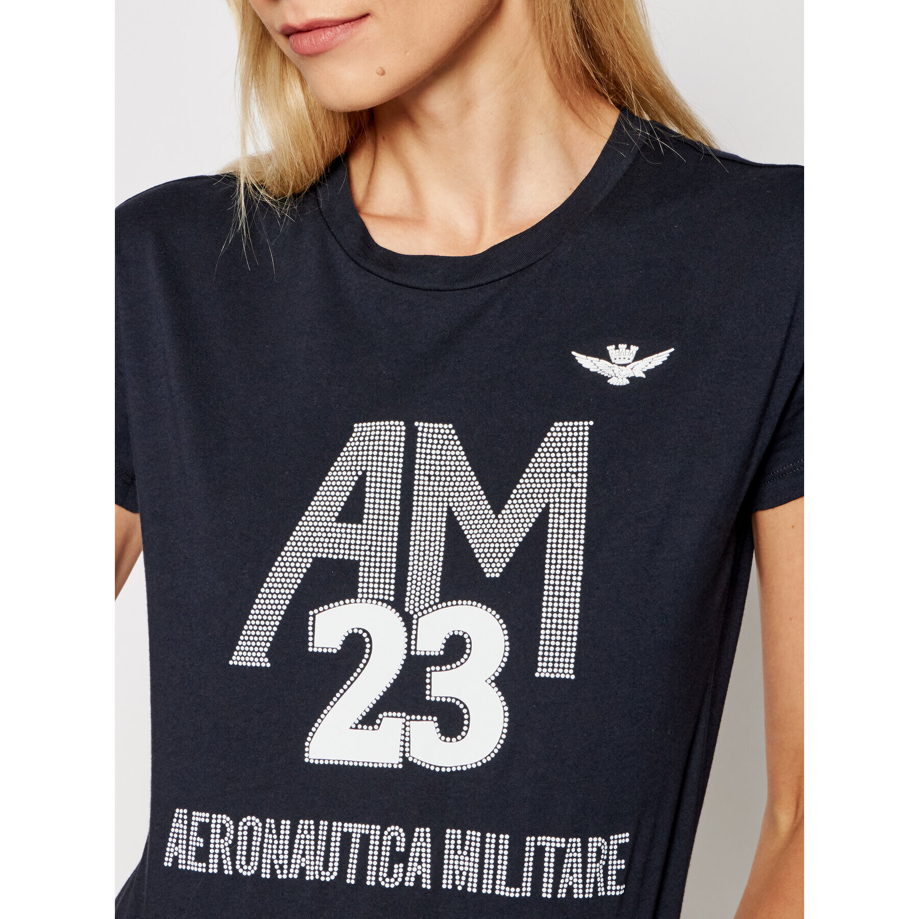 Aeronautica Militare Tricou 211TS1871DJ510 Bleumarin Regular Fit - Pled.ro