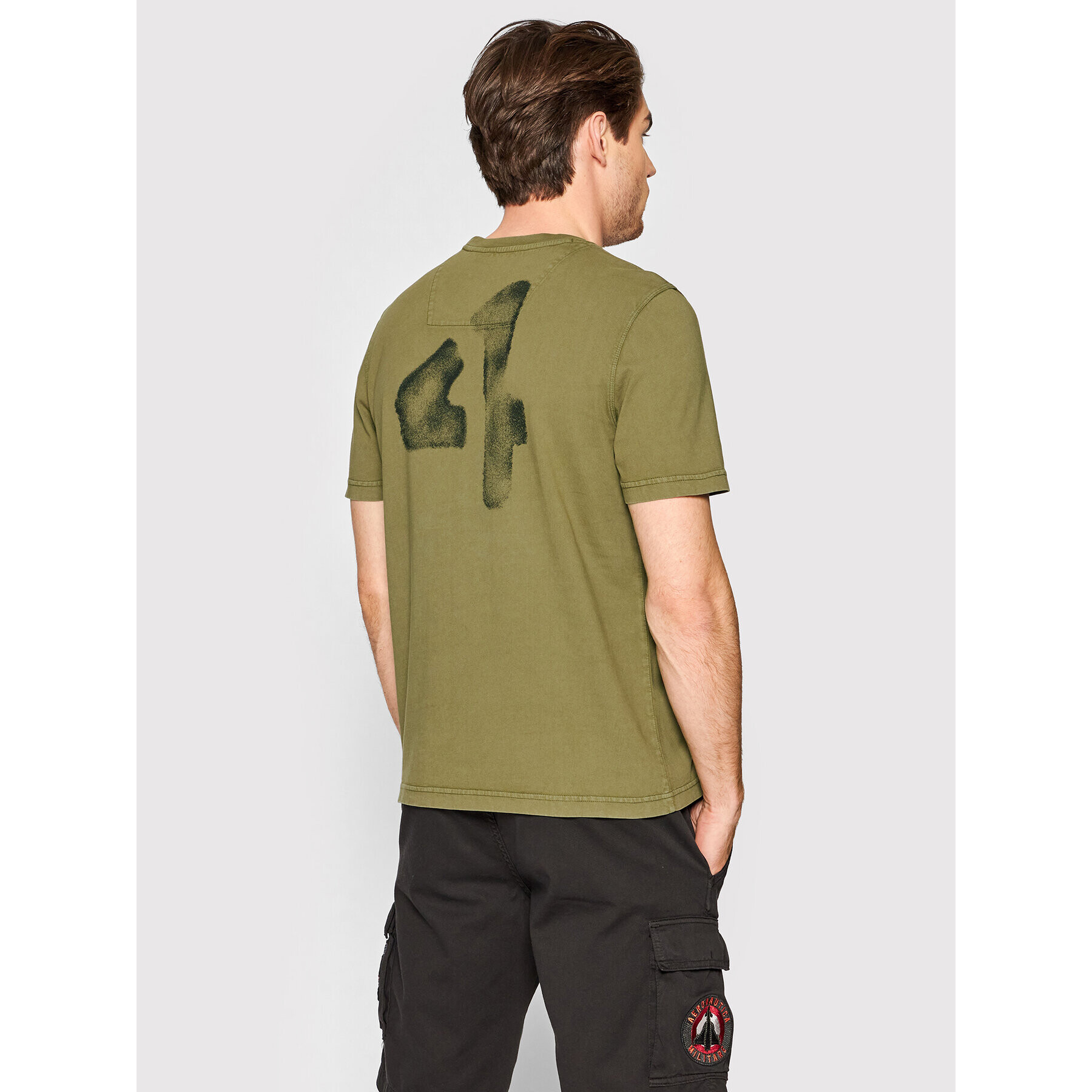 Aeronautica Militare Tricou 221TS1957J539 Verde Regular Fit - Pled.ro