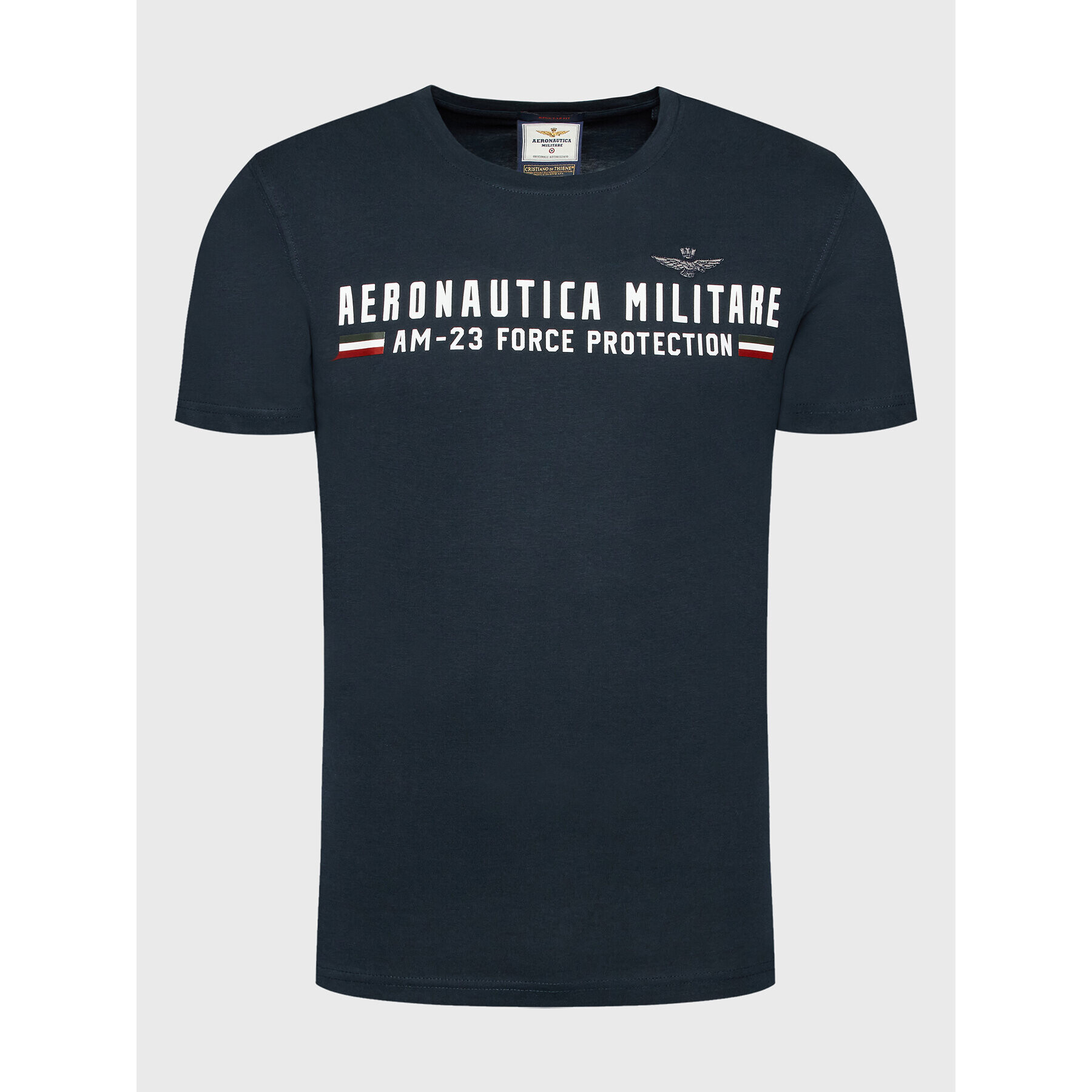 Aeronautica Militare Tricou 222TS1942J538 Bleumarin Regular Fit - Pled.ro