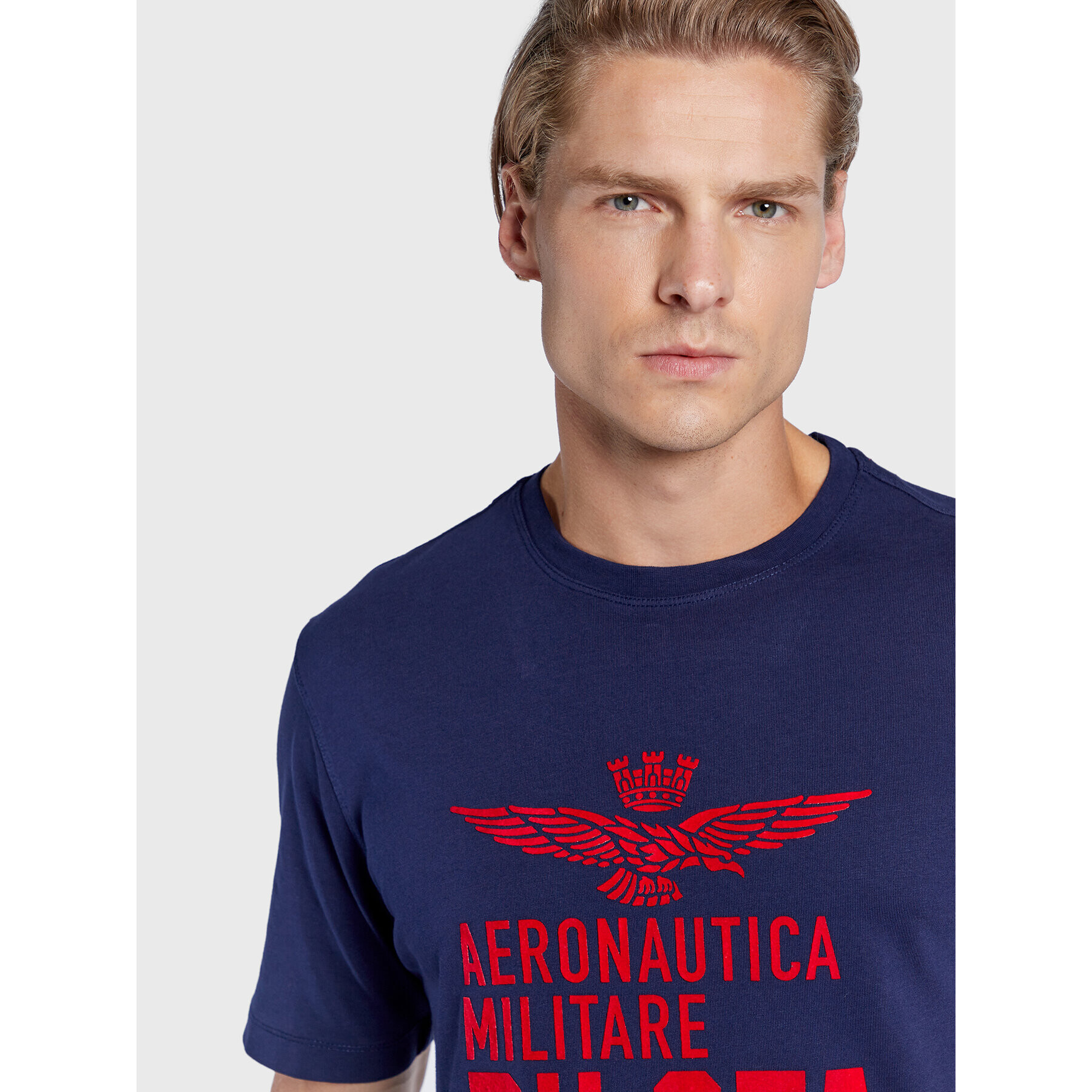 Aeronautica Militare Tricou 222TS1990J550 Bleumarin Comfort Fit - Pled.ro