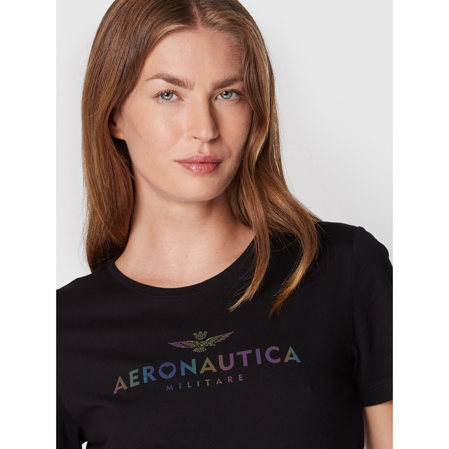 Aeronautica Militare Tricou 222TS2031DJ496 Negru Regular Fit - Pled.ro