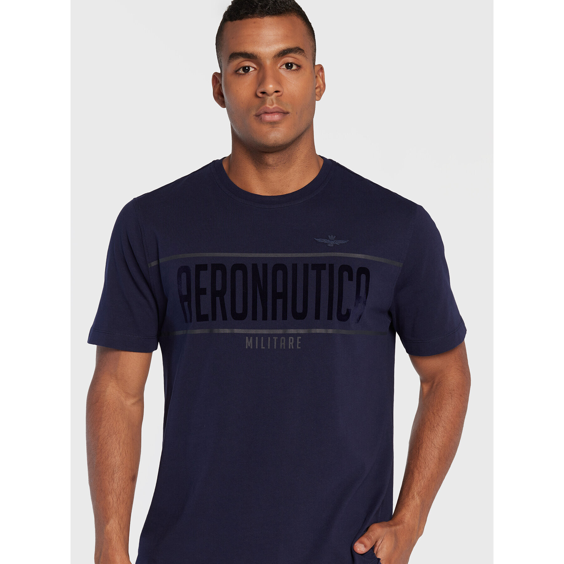 Aeronautica Militare Tricou 222TS2047J550 Bleumarin Regular Fit - Pled.ro