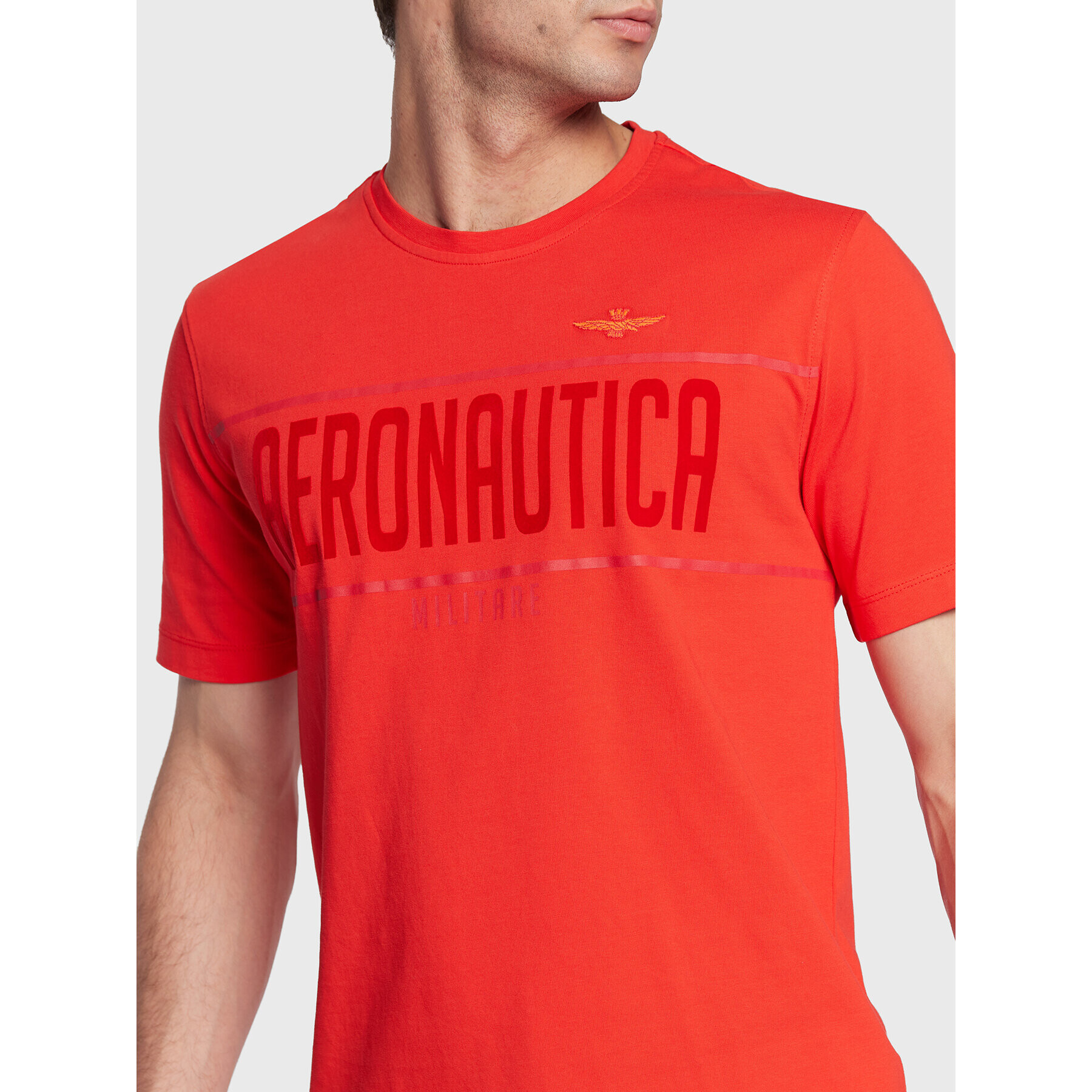 Aeronautica Militare Tricou 222TS2047J550 Roșu Regular Fit - Pled.ro