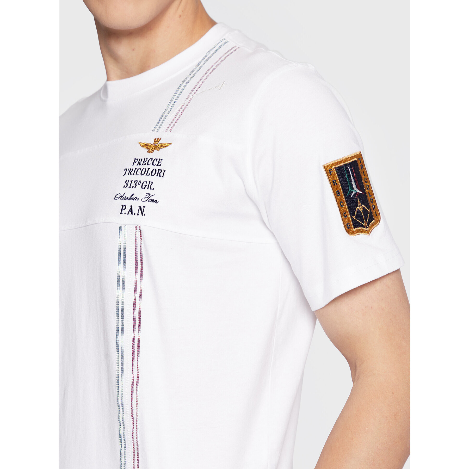 Aeronautica Militare Tricou 222TS2066J558 Alb Regular Fit - Pled.ro