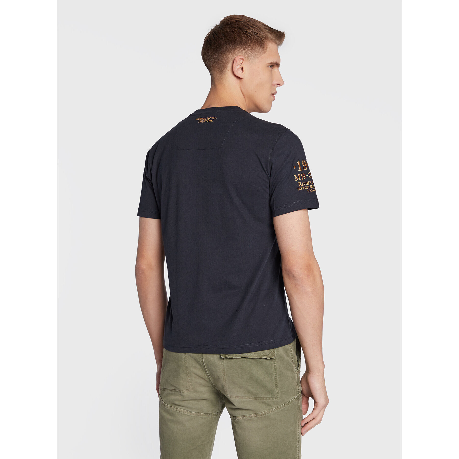 Aeronautica Militare Tricou 222TS2066J558 Bleumarin Regular Fit - Pled.ro