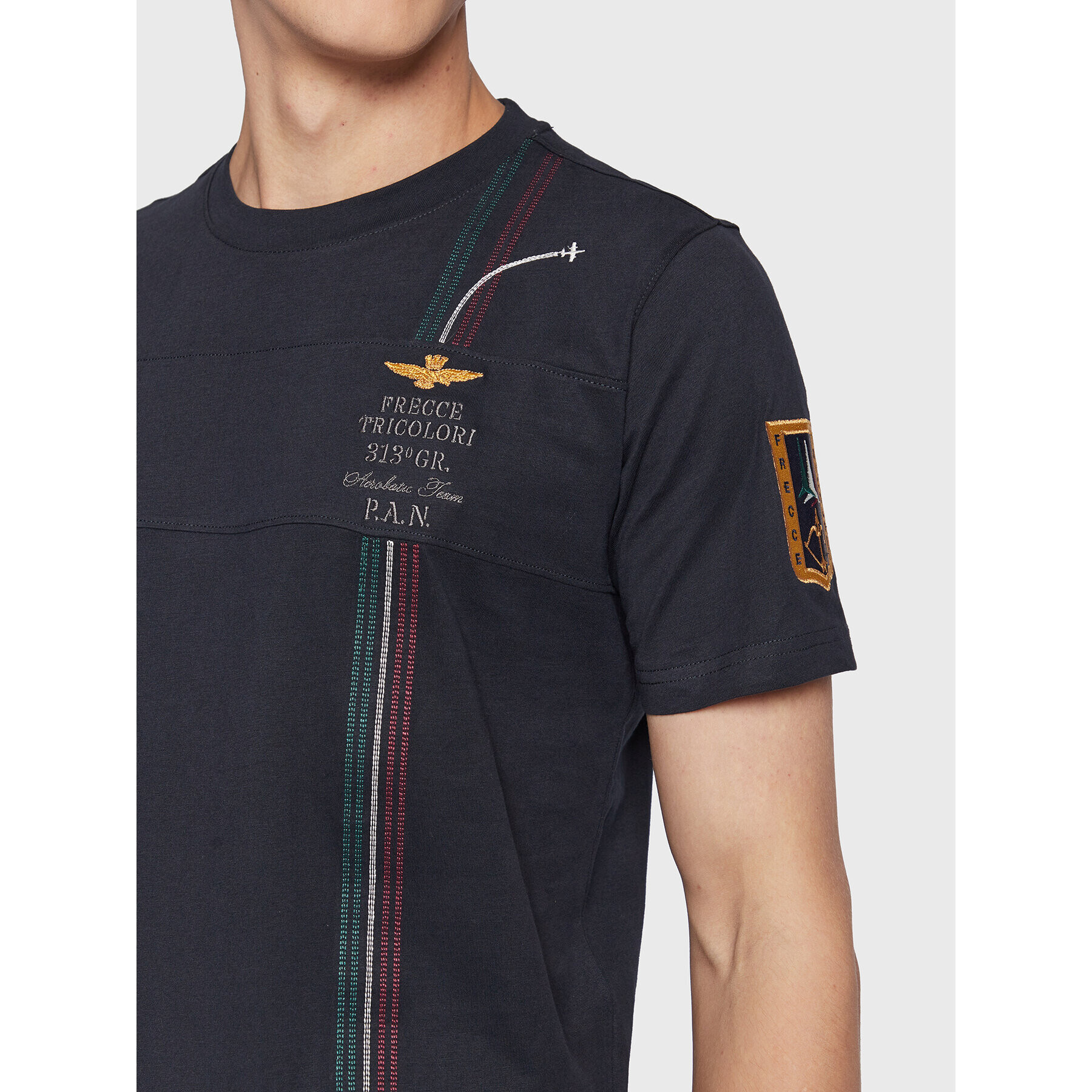 Aeronautica Militare Tricou 222TS2066J558 Bleumarin Regular Fit - Pled.ro