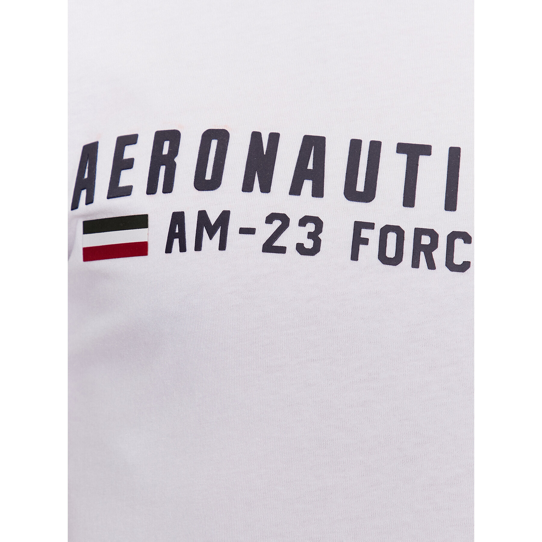 Aeronautica Militare Tricou 231TS1942J538 Alb Regular Fit - Pled.ro