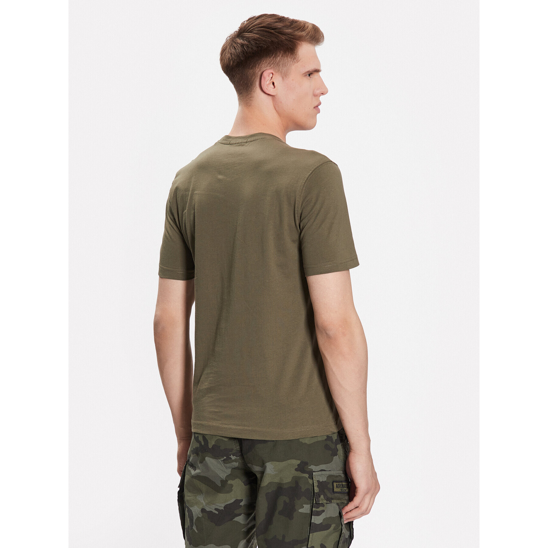 Aeronautica Militare Tricou 231TS1942J538 Verde Regular Fit - Pled.ro