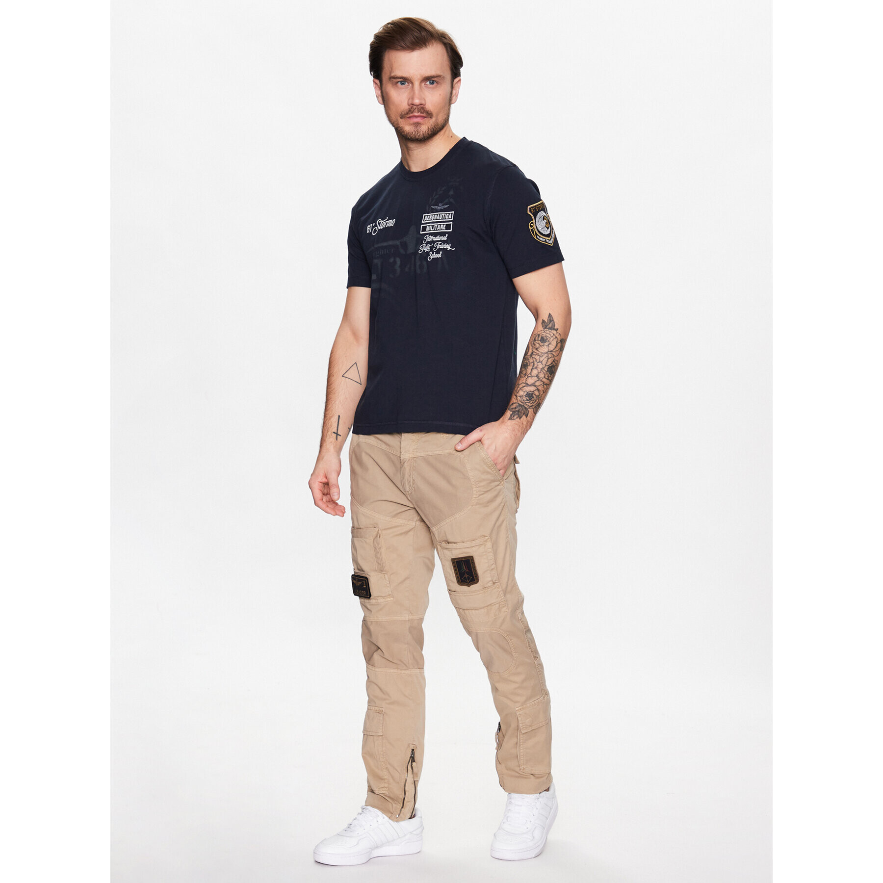 Aeronautica Militare Tricou 231TS2055J584 Bleumarin Regular Fit - Pled.ro