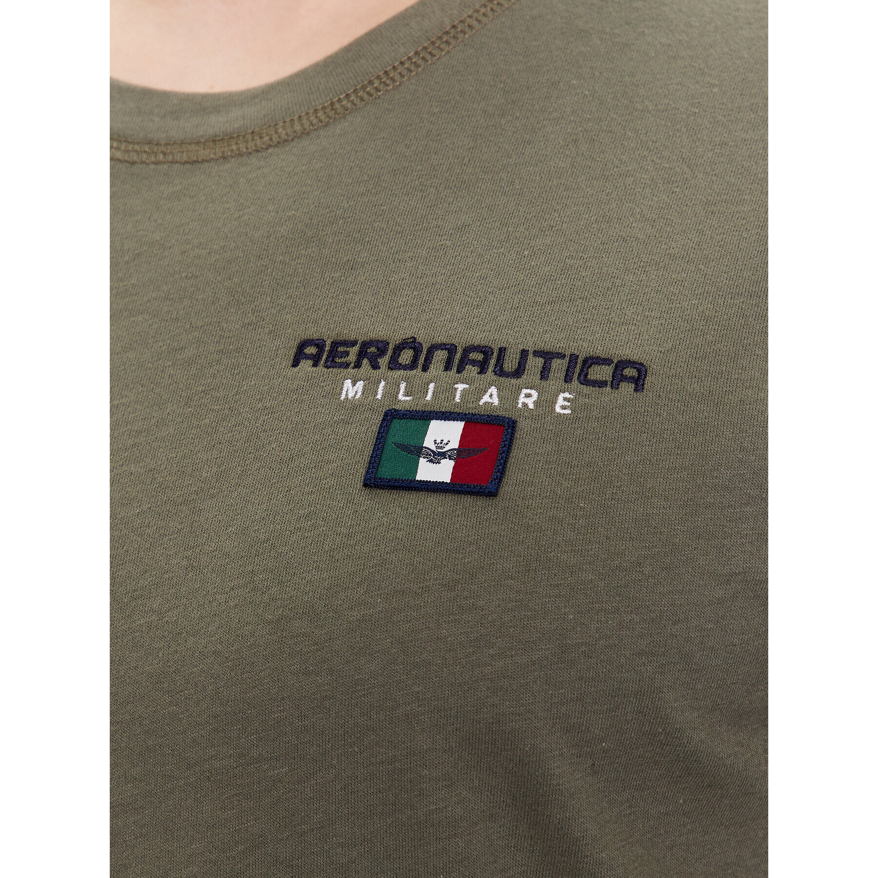 Aeronautica Militare Tricou 231TS2068J602 Verde Regular Fit - Pled.ro