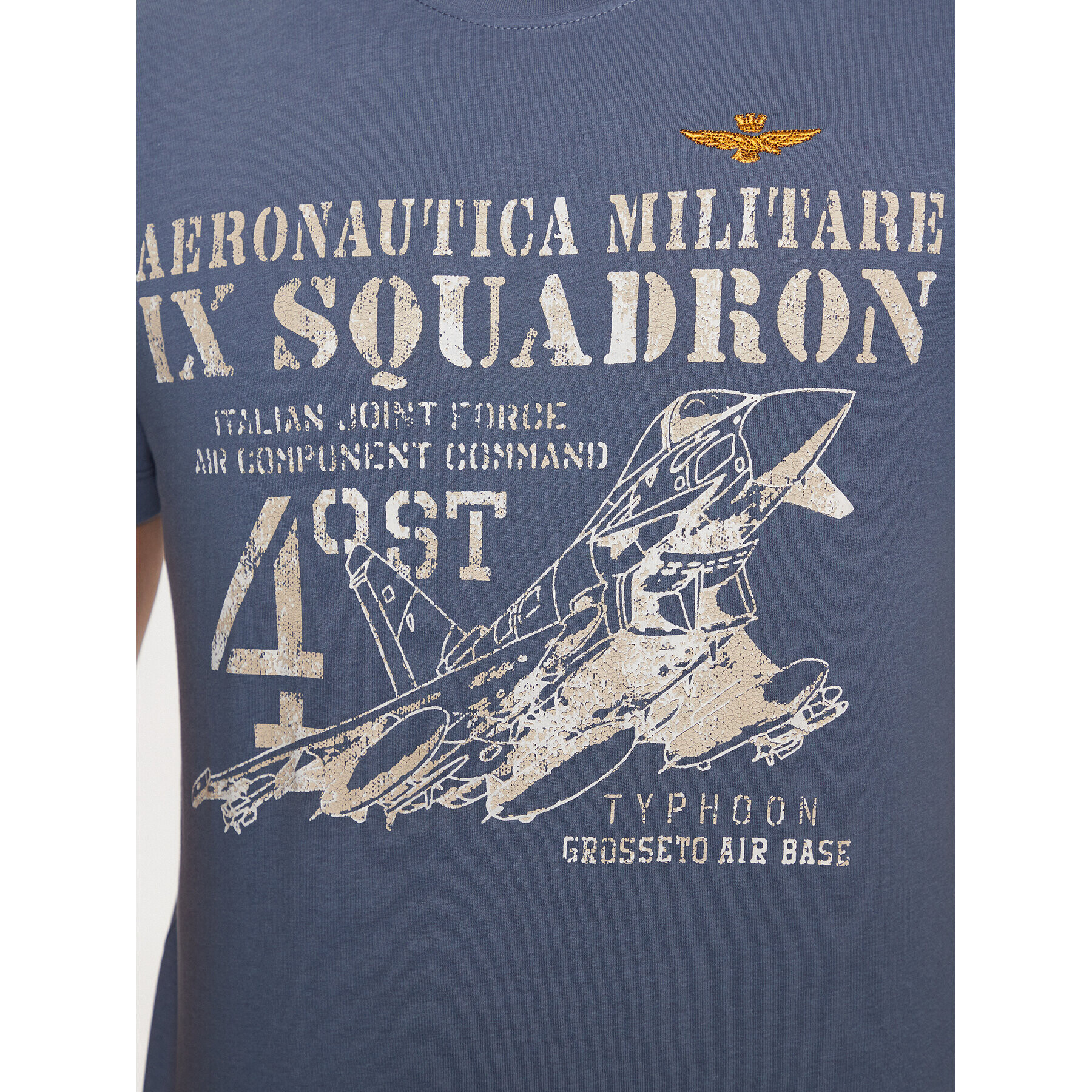 Aeronautica Militare Tricou 231TS2081J538 Bleumarin Regular Fit - Pled.ro