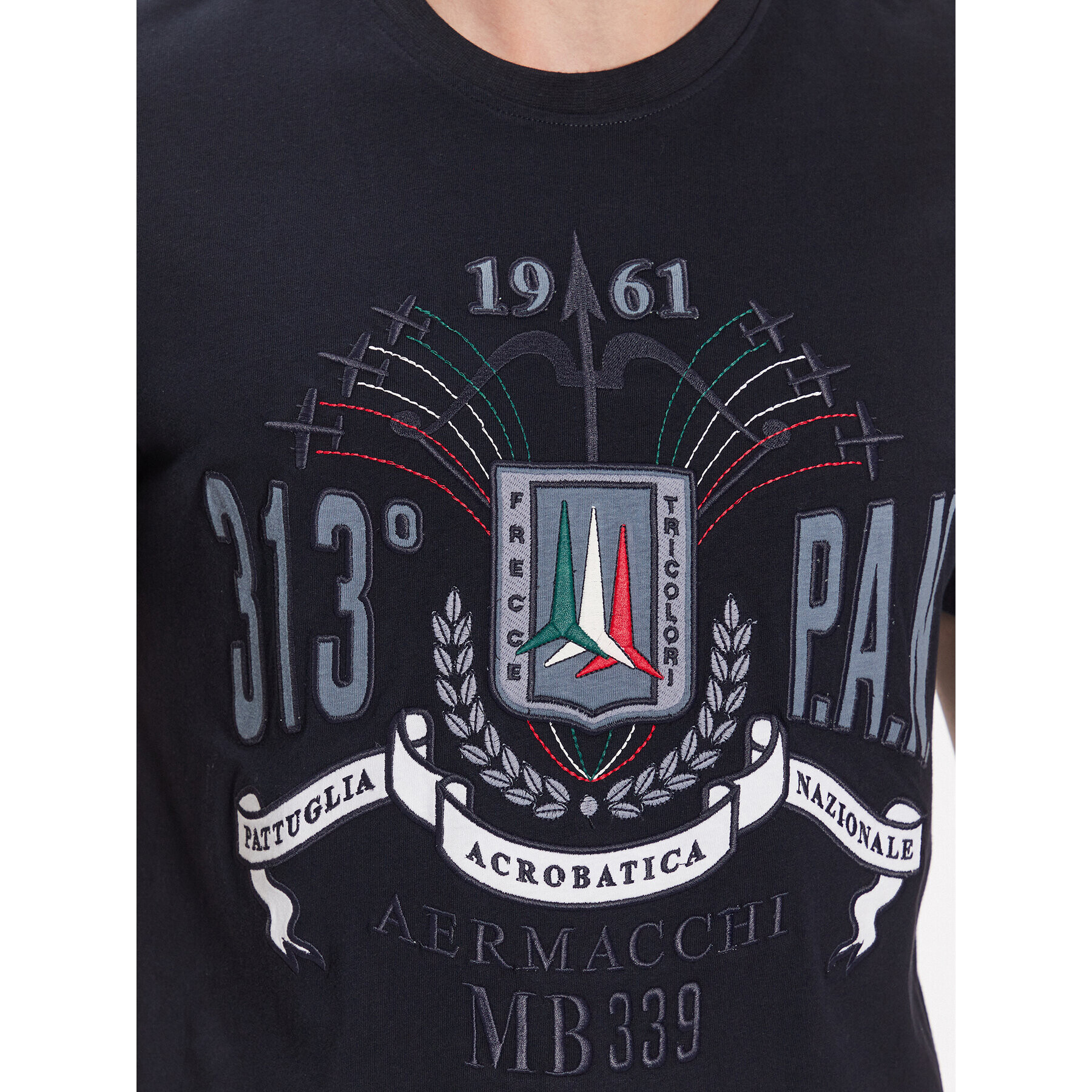 Aeronautica Militare Tricou 231TS2087J597 Bleumarin Regular Fit - Pled.ro