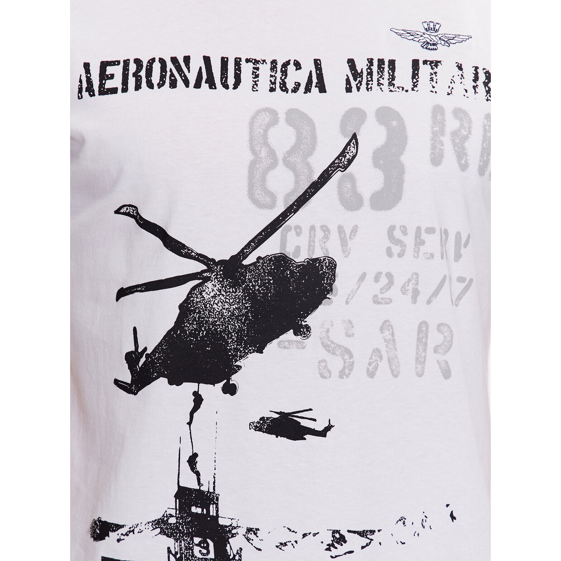 Aeronautica Militare Tricou 231TS2091J538 Alb Regular Fit - Pled.ro