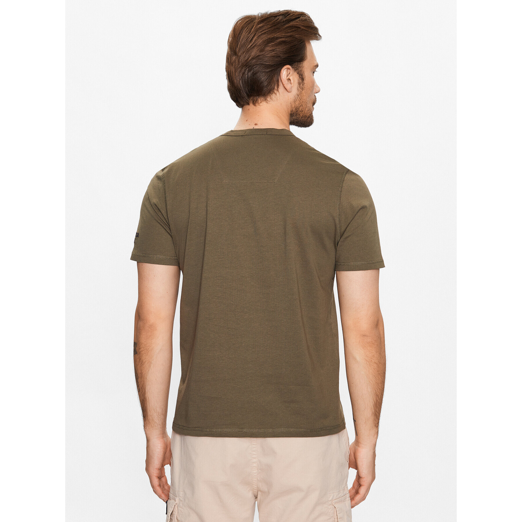 Aeronautica Militare Tricou 231TS2092J538 Verde Regular Fit - Pled.ro