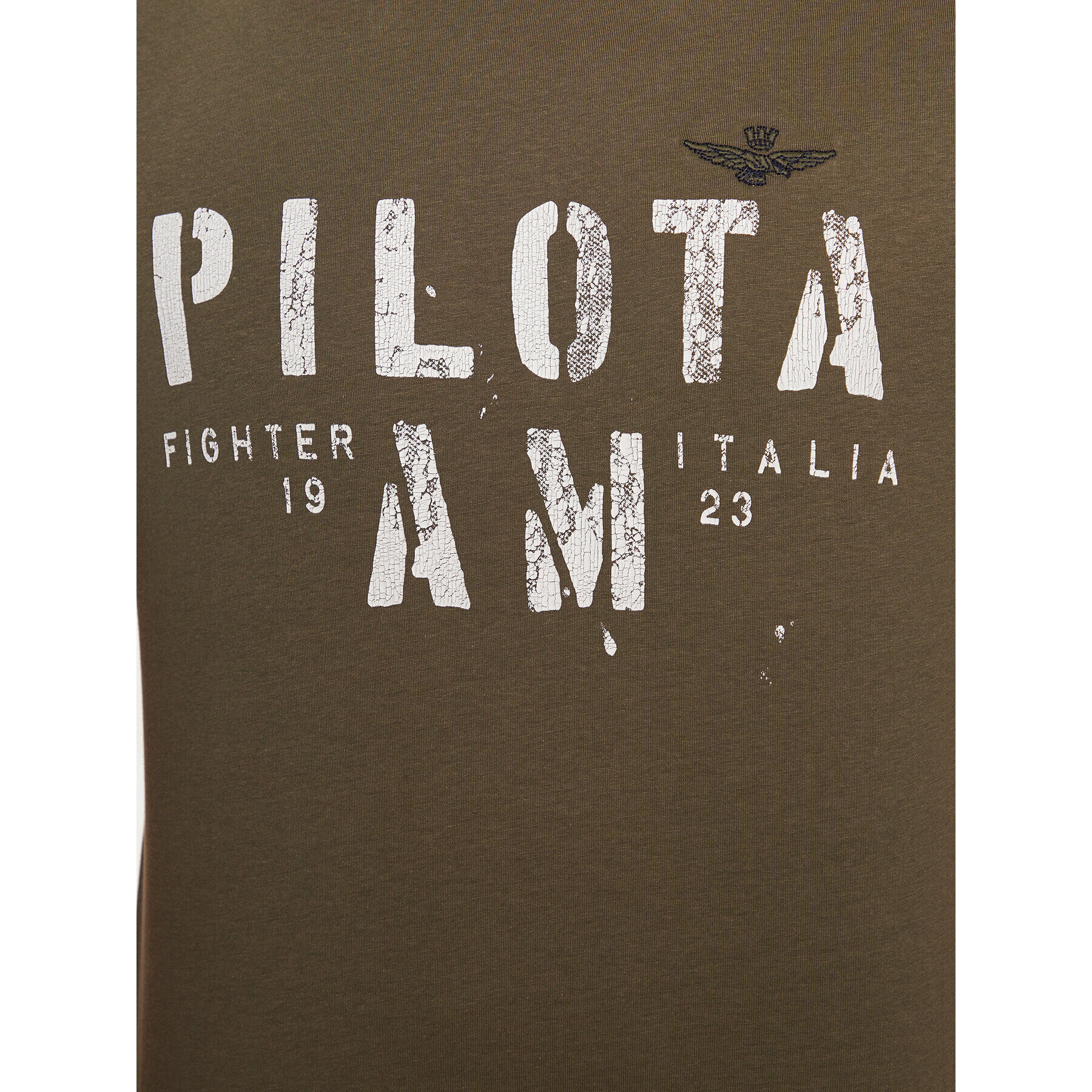 Aeronautica Militare Tricou 231TS2092J538 Verde Regular Fit - Pled.ro