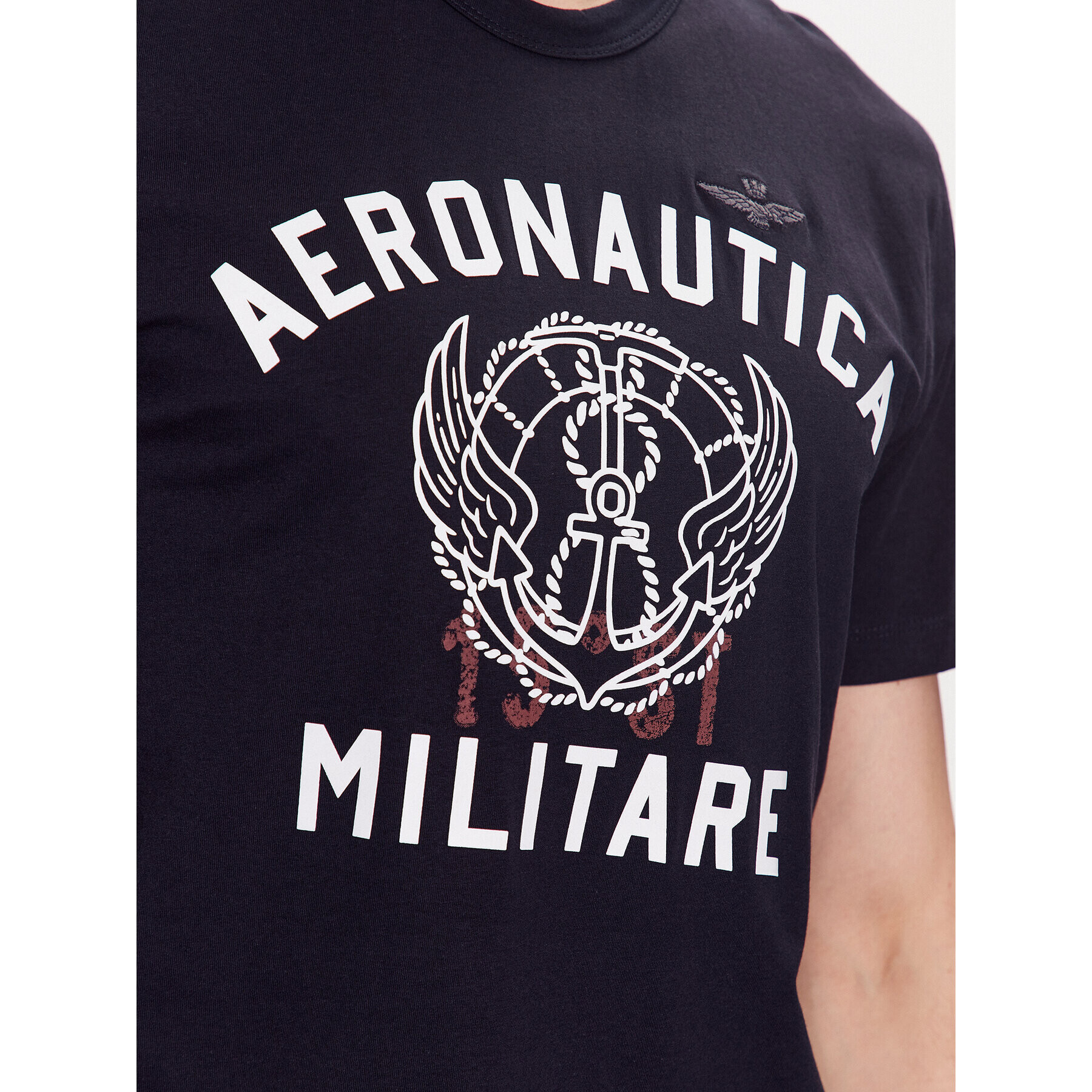 Aeronautica Militare Tricou 231TS2095J597 Bleumarin Regular Fit - Pled.ro