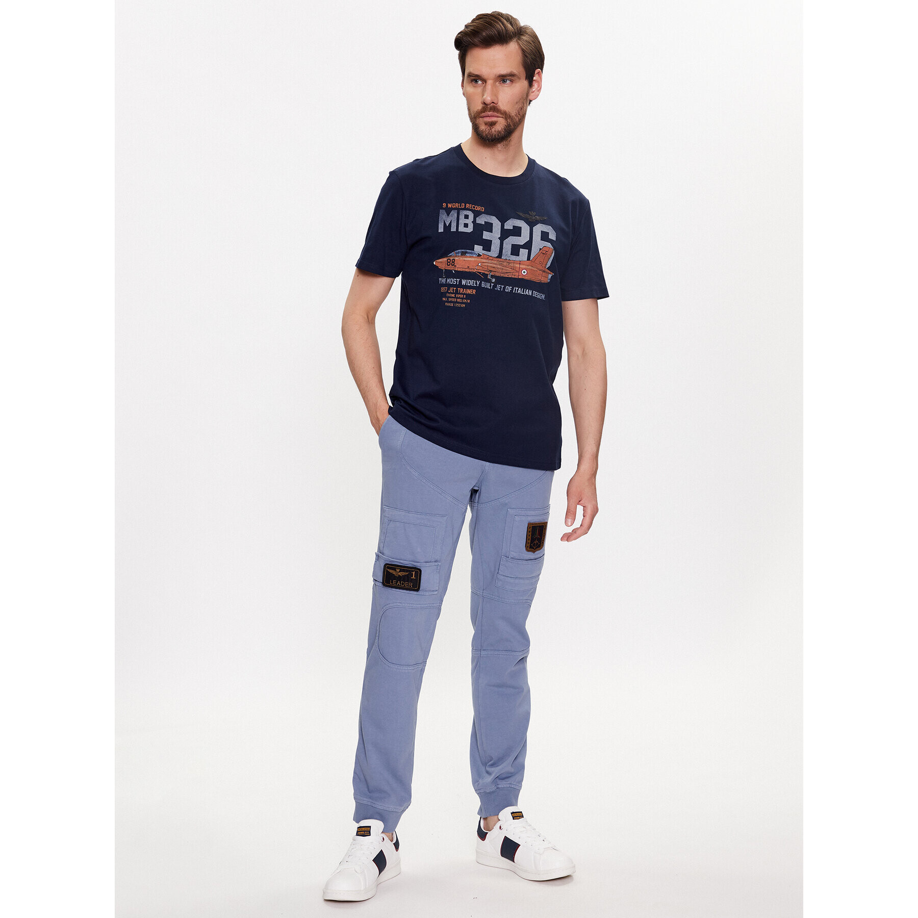 Aeronautica Militare Tricou 231TS2124J607 Bleumarin Regular Fit - Pled.ro