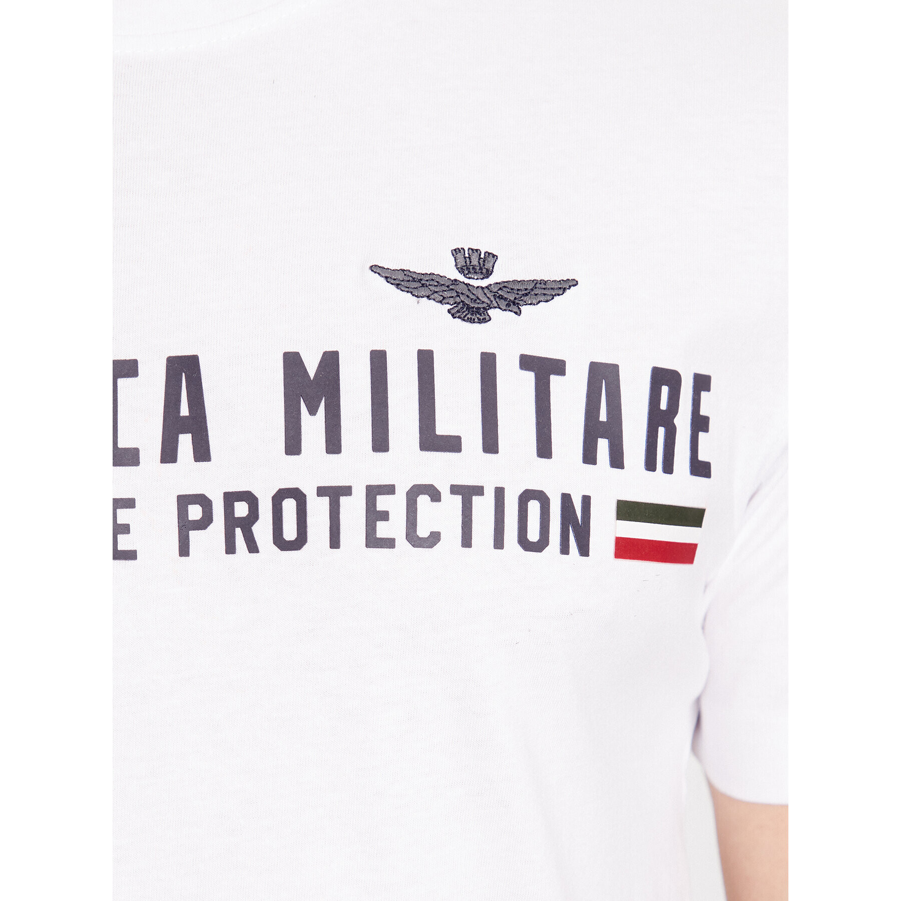 Aeronautica Militare Tricou 232TS1942J538 Alb Regular Fit - Pled.ro