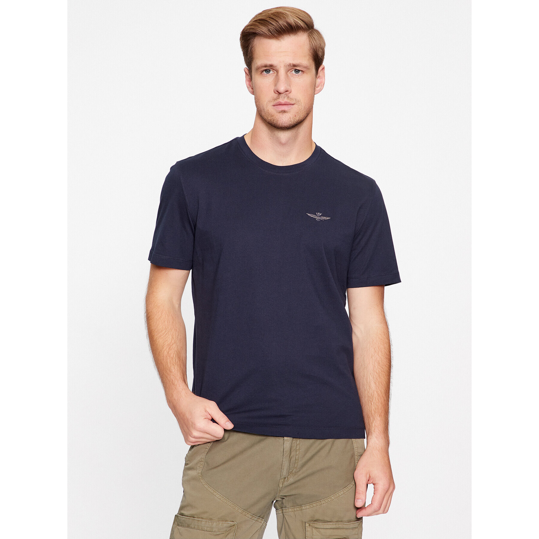 Aeronautica Militare Tricou 232TS2065J592 Bleumarin Regular Fit - Pled.ro