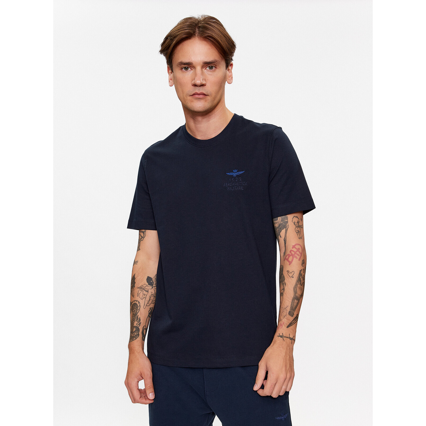 Aeronautica Militare Tricou 232TS2129J609 Bleumarin Regular Fit - Pled.ro