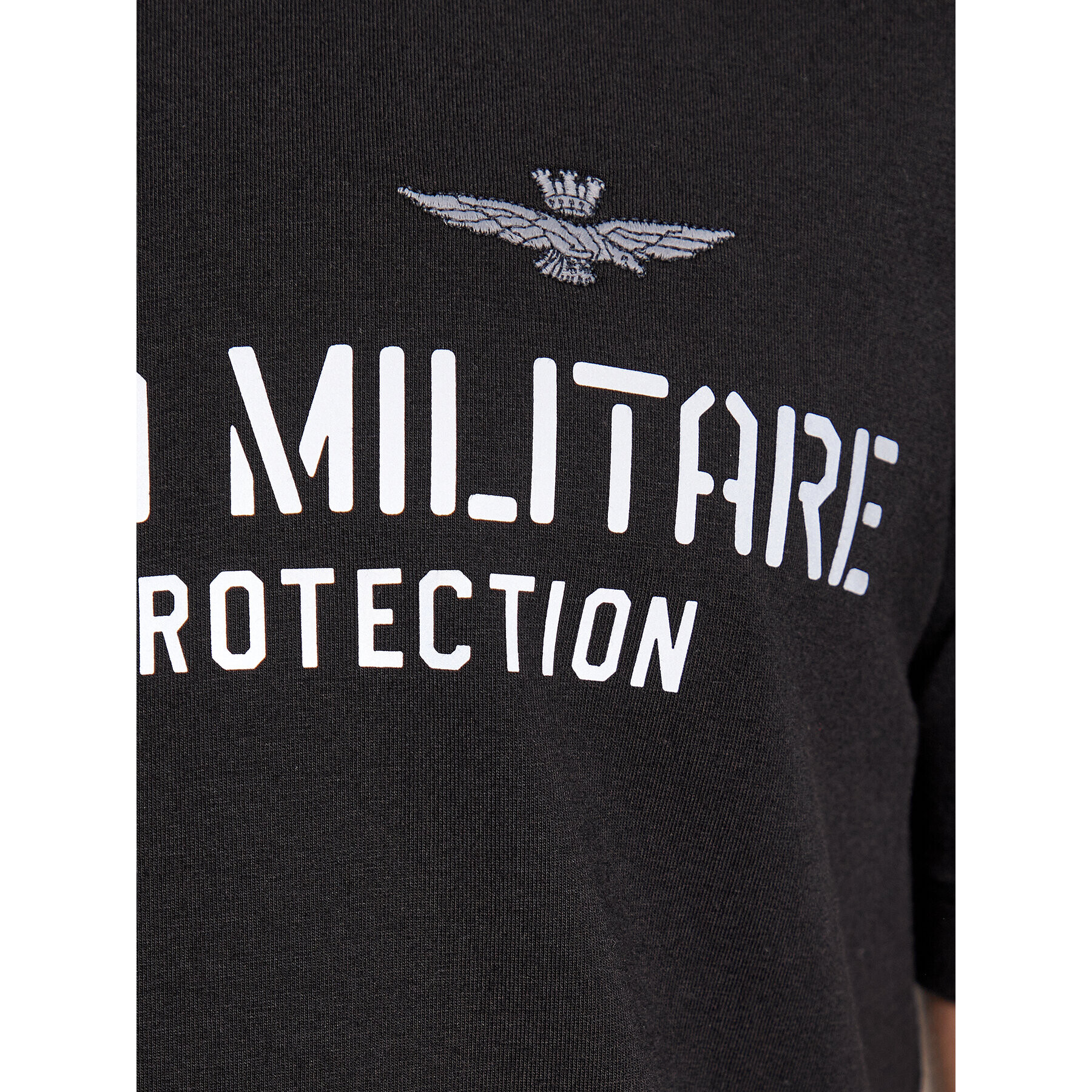 Aeronautica Militare Tricou 232TS2149J612 Negru Regular Fit - Pled.ro