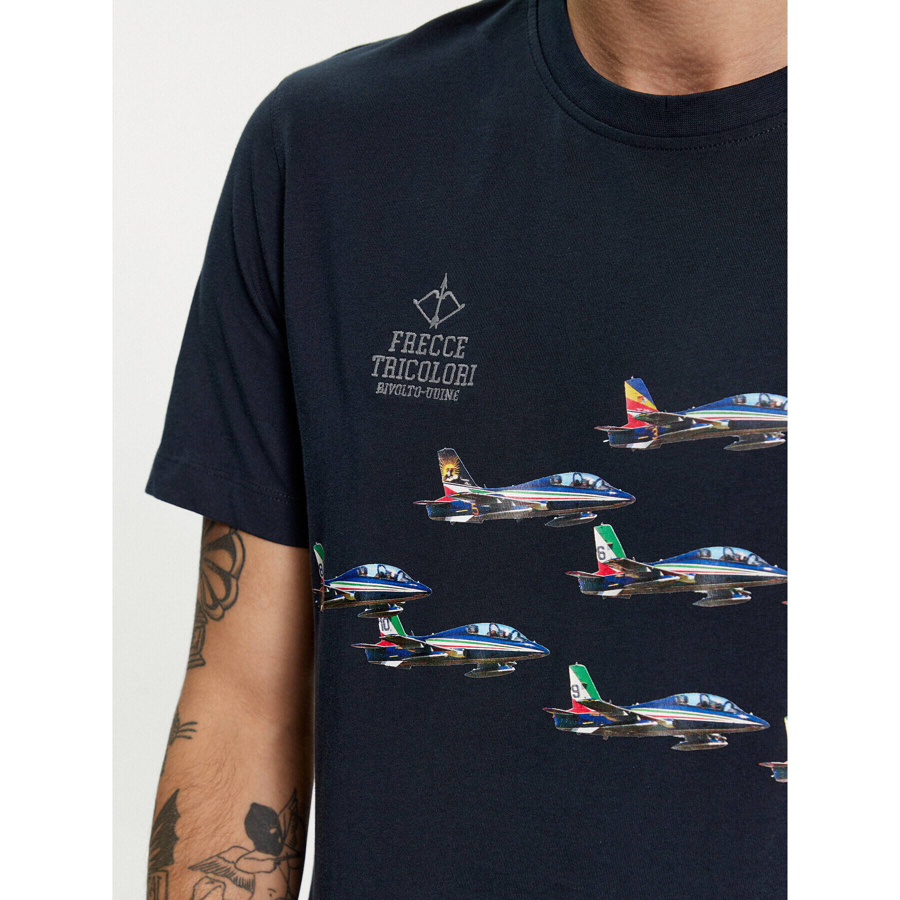 Aeronautica Militare Tricou 232TS2150J538 Bleumarin Regular Fit - Pled.ro