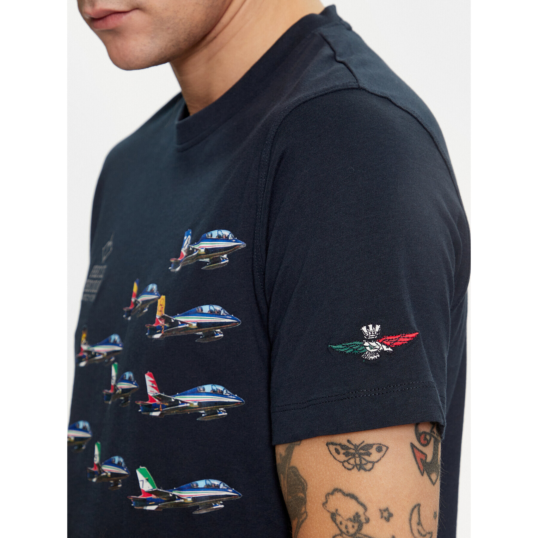 Aeronautica Militare Tricou 232TS2150J538 Bleumarin Regular Fit - Pled.ro