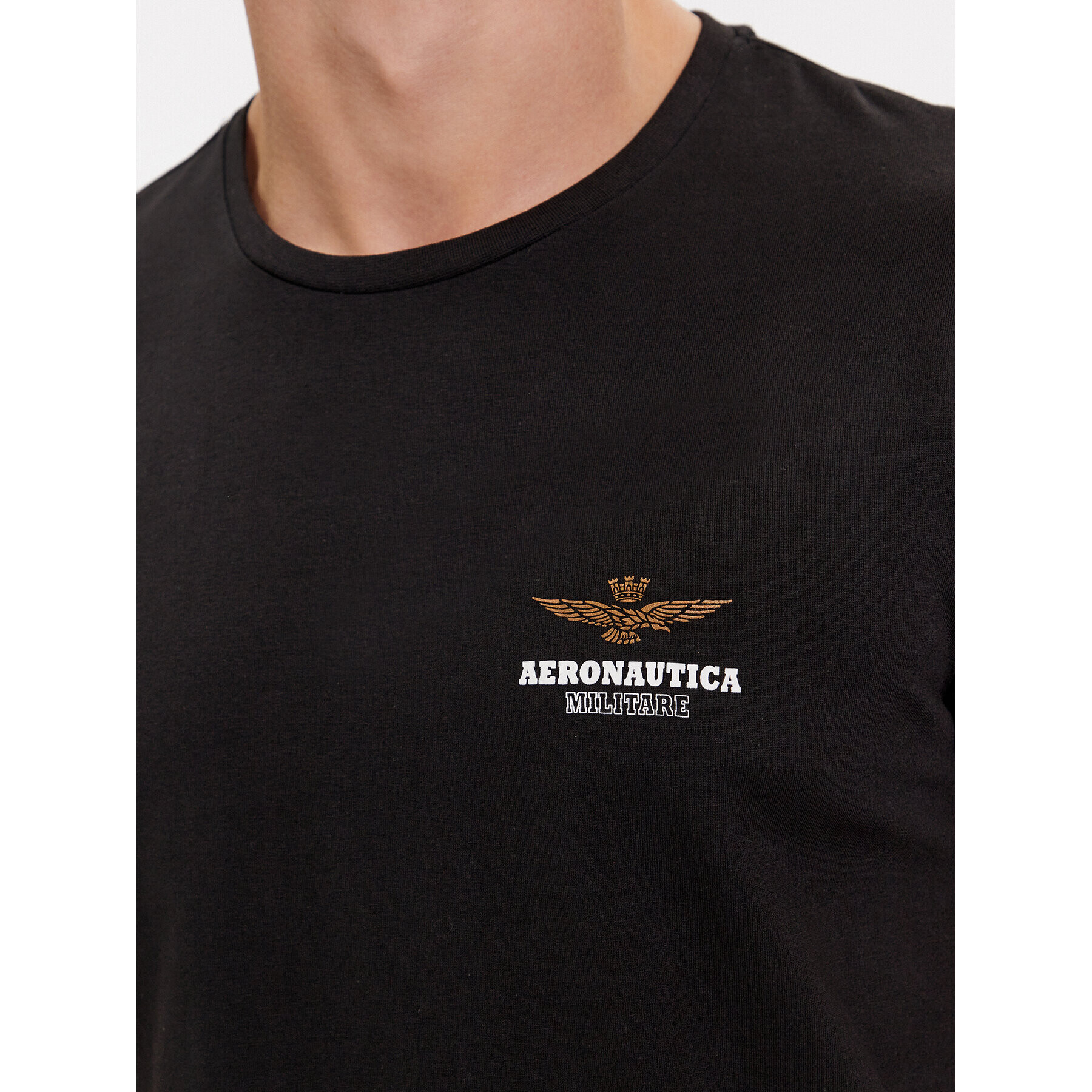 Aeronautica Militare Tricou AM1UTI003 Negru Regular Fit - Pled.ro