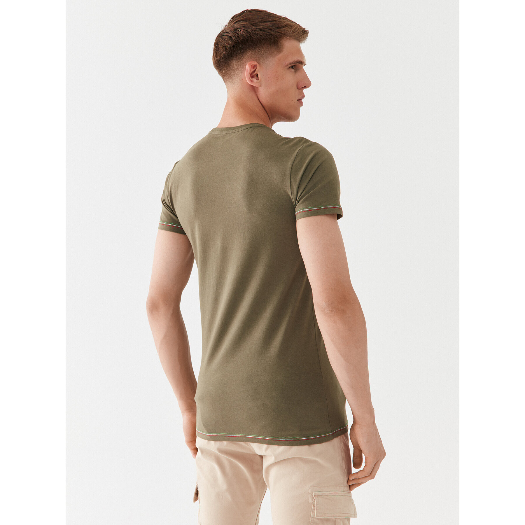 Aeronautica Militare Tricou AM1UTI003 Verde Regular Fit - Pled.ro