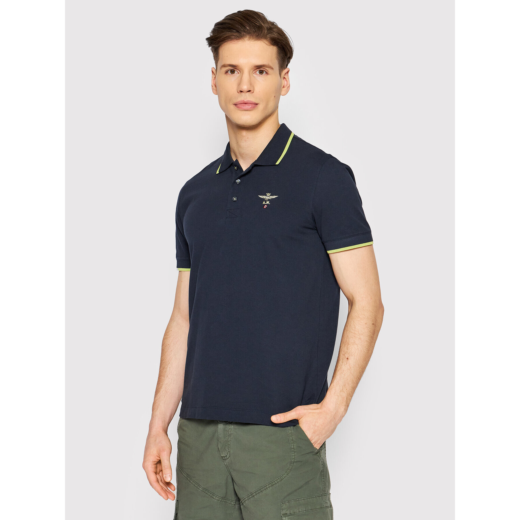 Aeronautica Militare Tricou polo 221PO1604P82 Bleumarin Regular Fit - Pled.ro