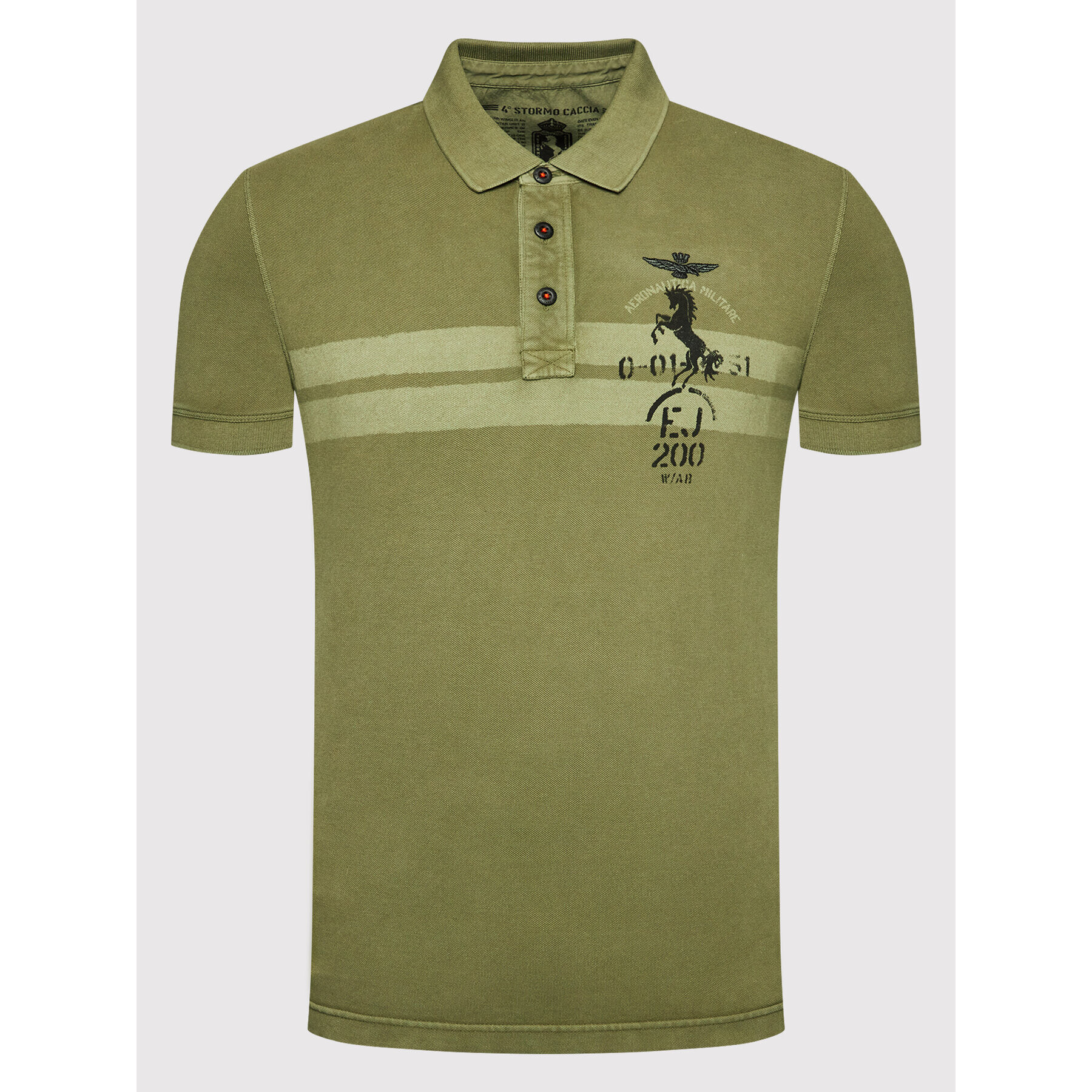 Aeronautica Militare Tricou polo 221PO1621P212 Verde Regular Fit - Pled.ro