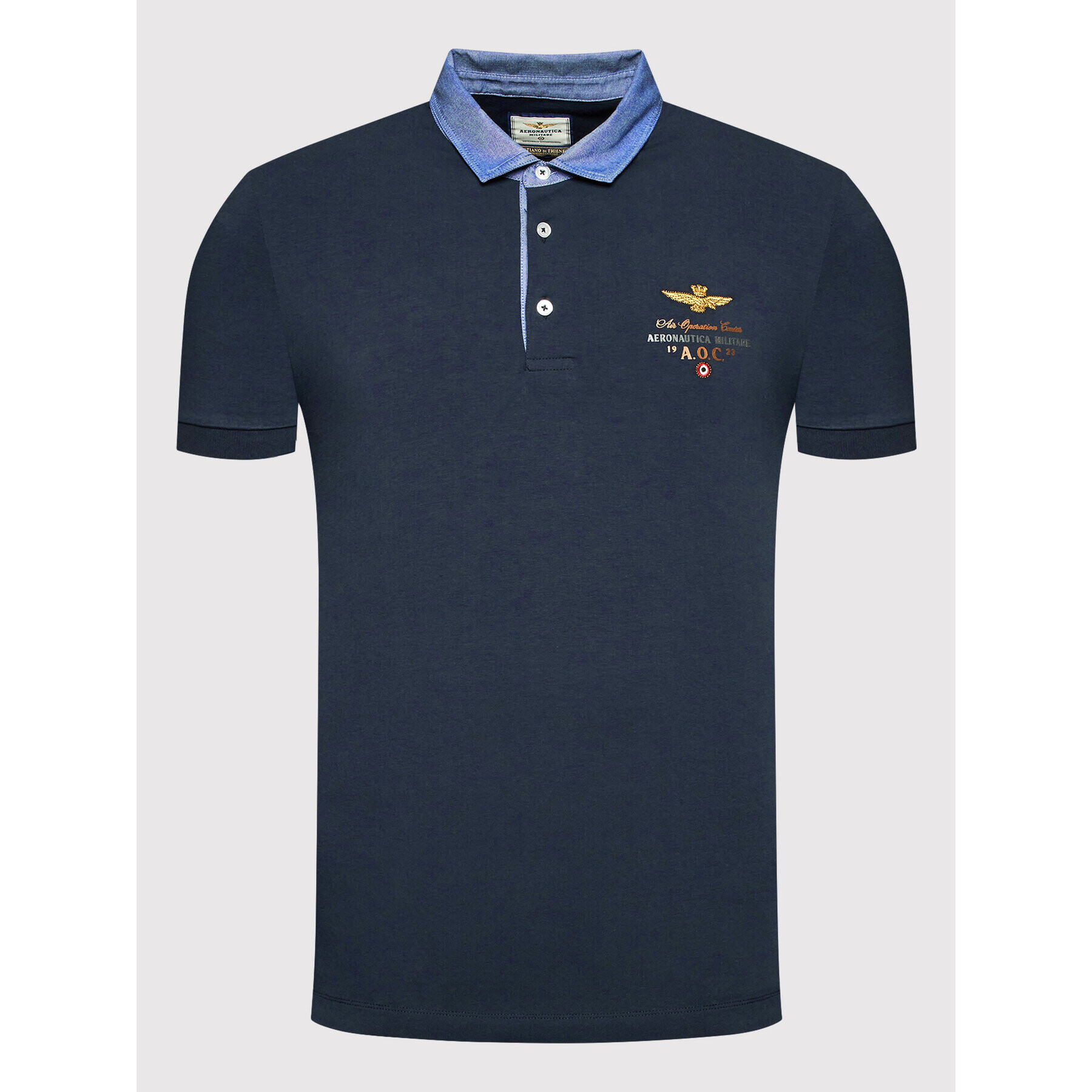 Aeronautica Militare Tricou polo 221PO1623J506 Bleumarin Regular Fit - Pled.ro