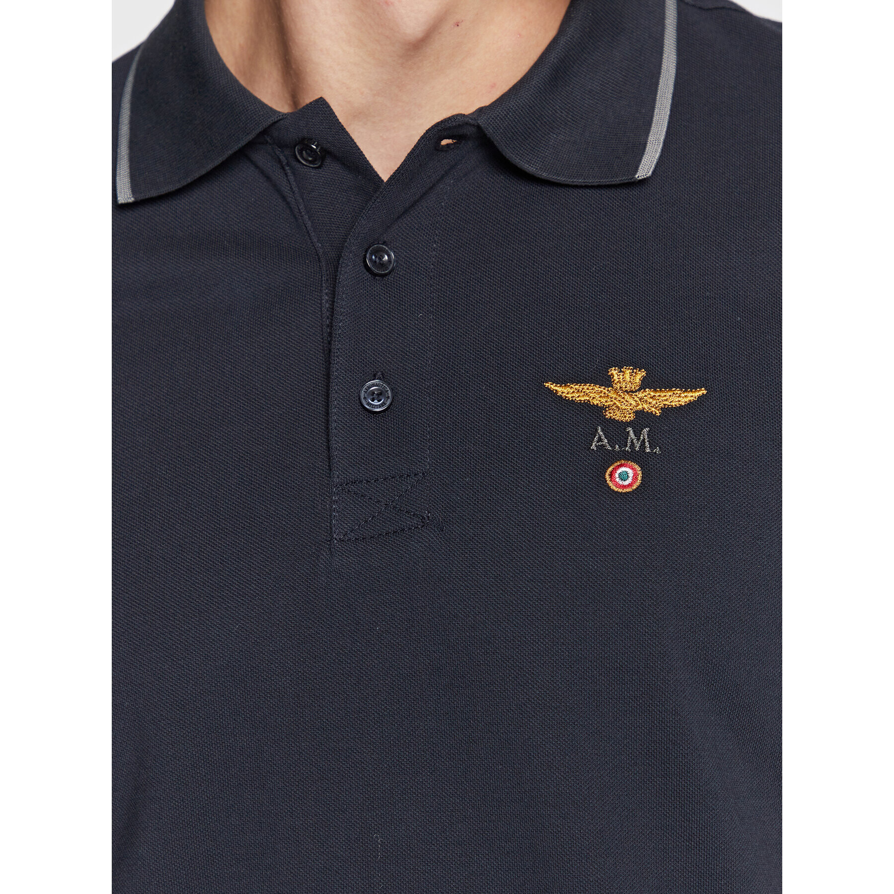 Aeronautica Militare Tricou polo 222PO1308P82 Bleumarin Regular Fit - Pled.ro