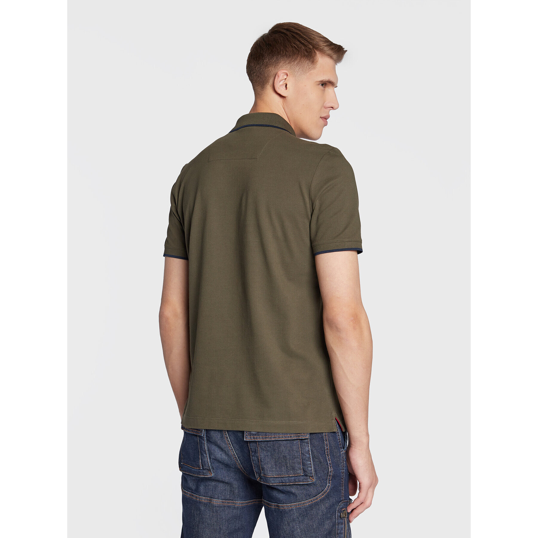 Aeronautica Militare Tricou polo 222PO1308P82 Verde Regular Fit - Pled.ro