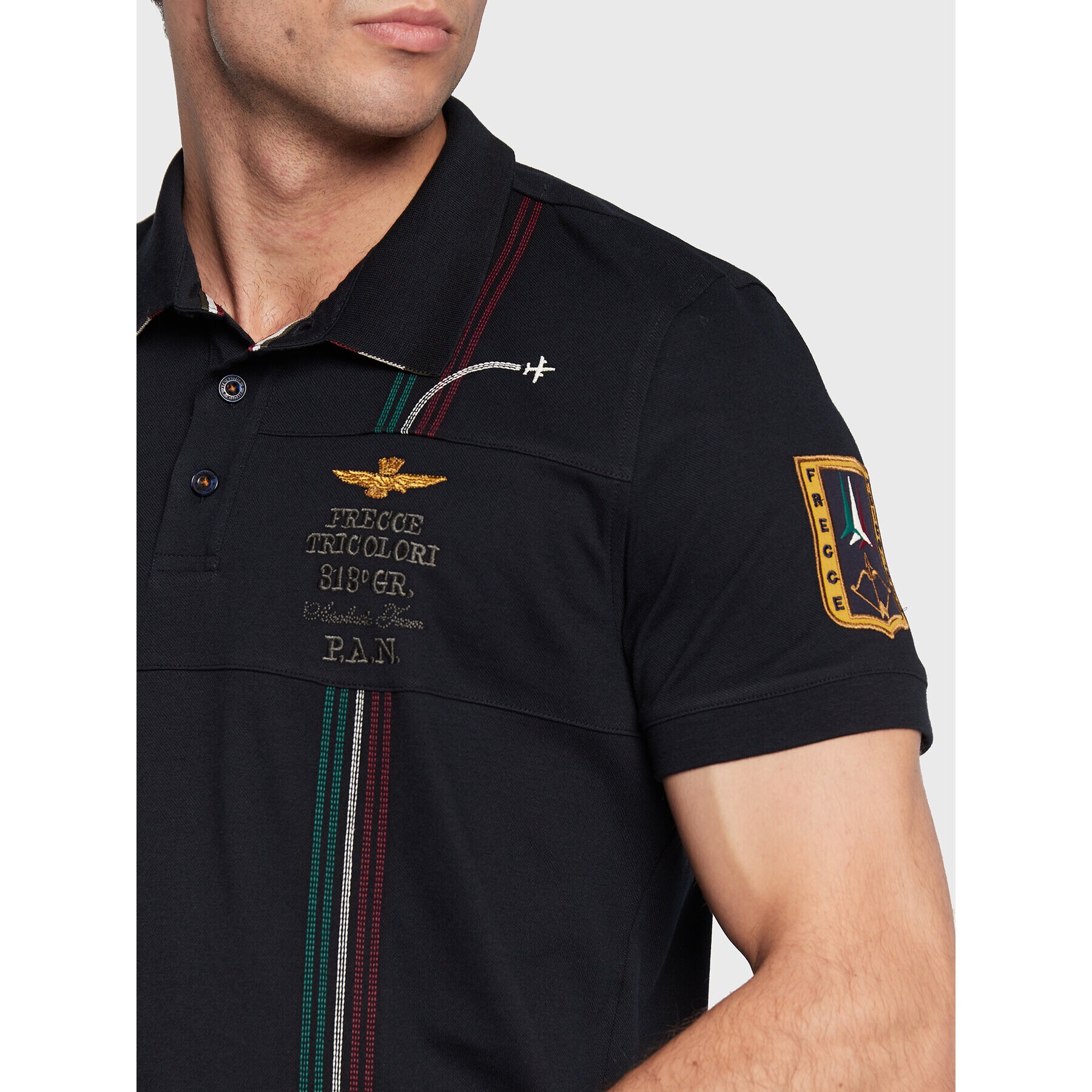 Aeronautica Militare Tricou polo 222PO1640P199 Bleumarin Regular Fit - Pled.ro