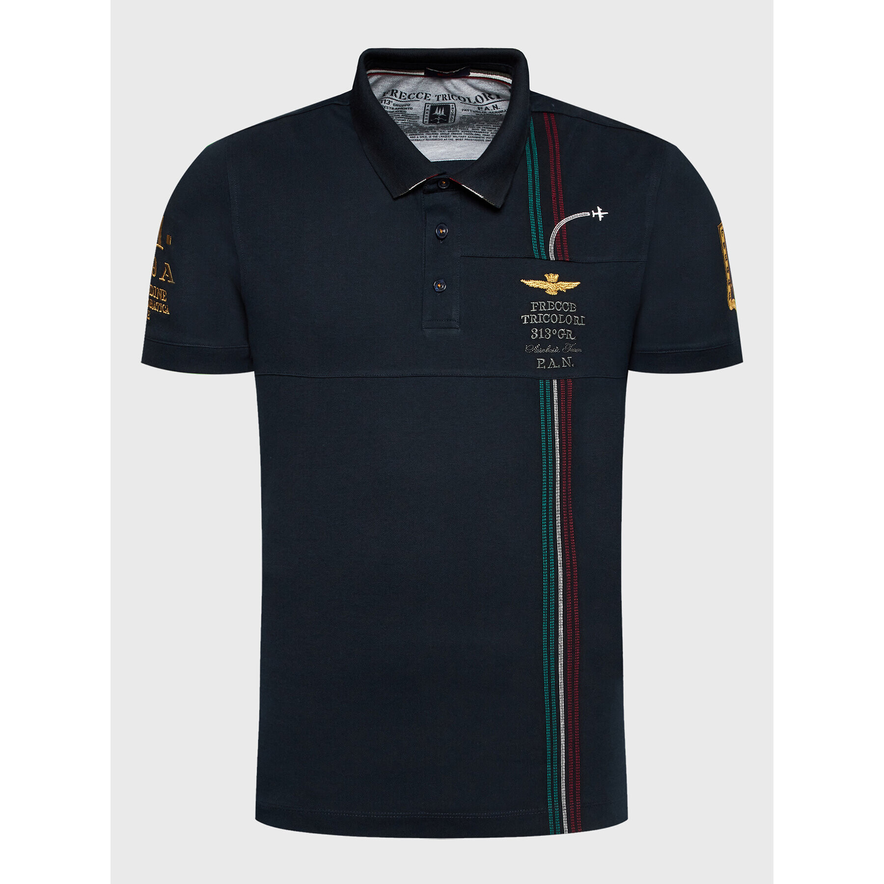 Aeronautica Militare Tricou polo 222PO1640P199 Bleumarin Regular Fit - Pled.ro