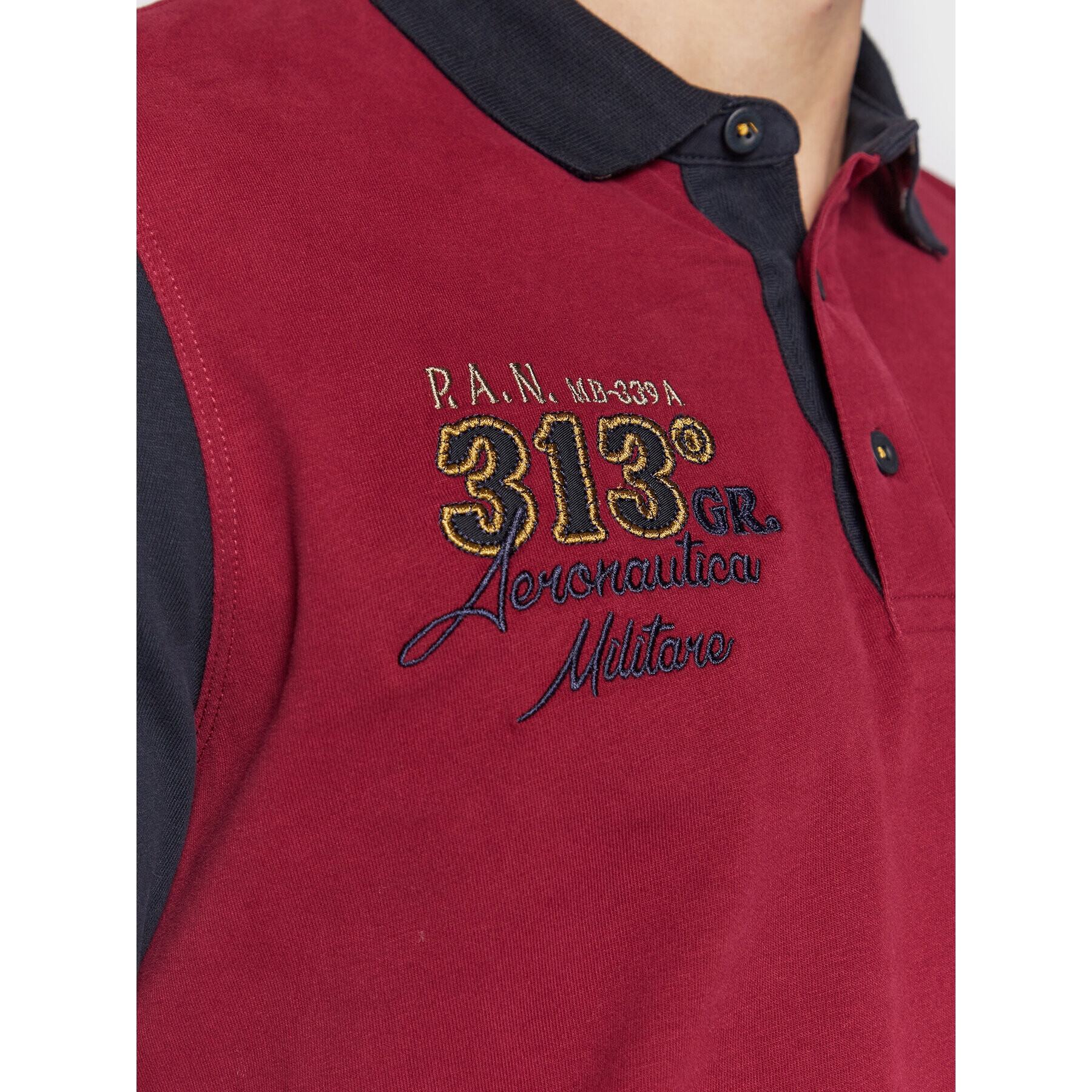 Aeronautica Militare Tricou polo 222PO1643J564 Vișiniu Regular Fit - Pled.ro