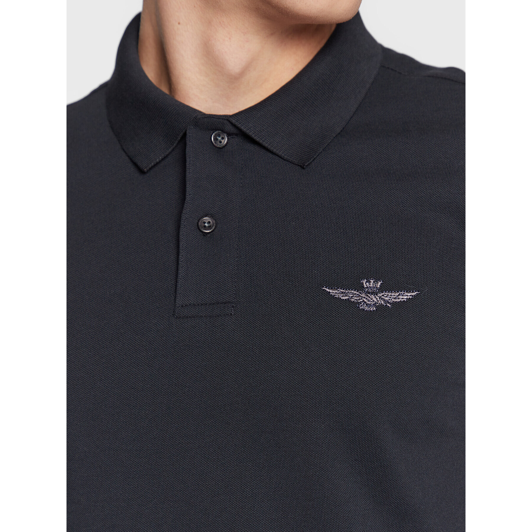 Aeronautica Militare Tricou polo 222PO1646P191 Bleumarin Slim Fit - Pled.ro