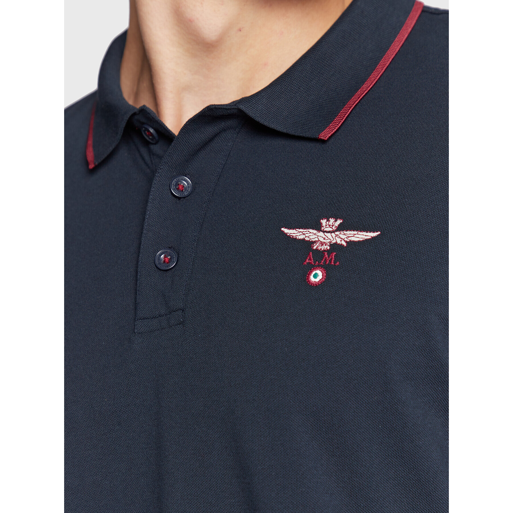 Aeronautica Militare Tricou polo 222PO1653P82 Bleumarin Regular Fit - Pled.ro