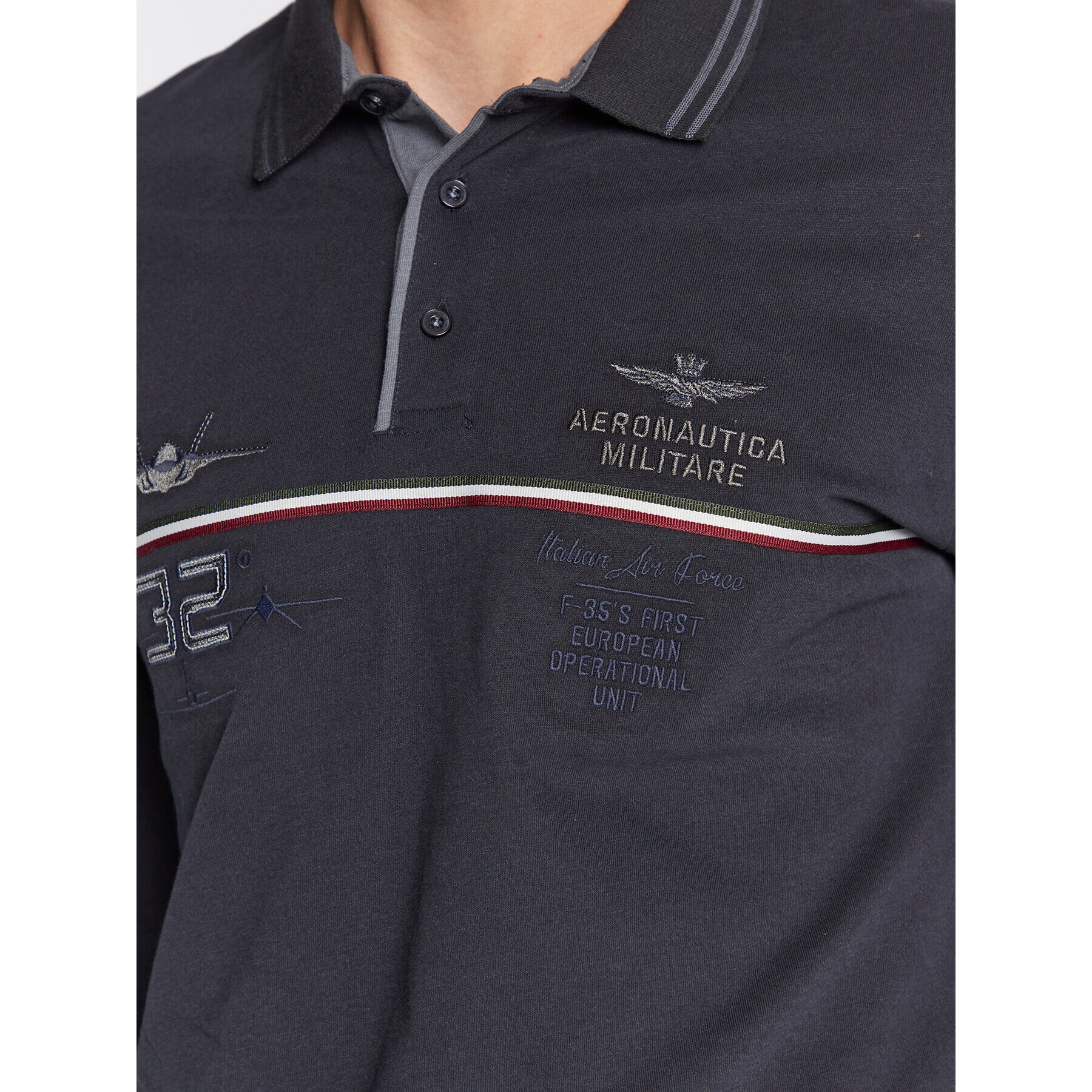 Aeronautica Militare Tricou polo 222PO1660J566 Bleumarin Slim Fit - Pled.ro