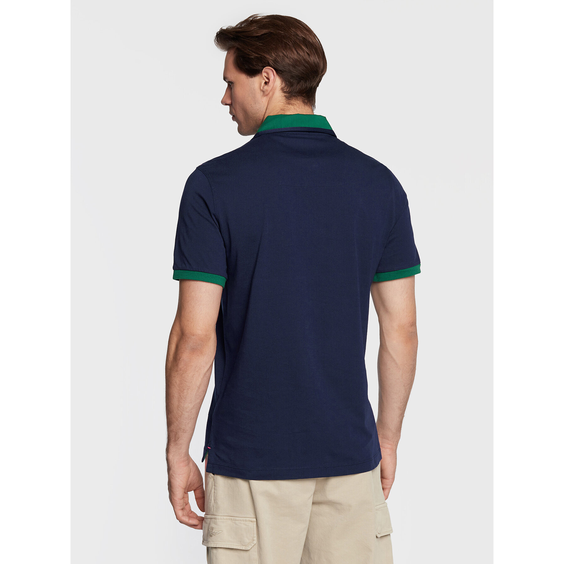 Aeronautica Militare Tricou polo 222PO1664J550 Bleumarin Regular Fit - Pled.ro