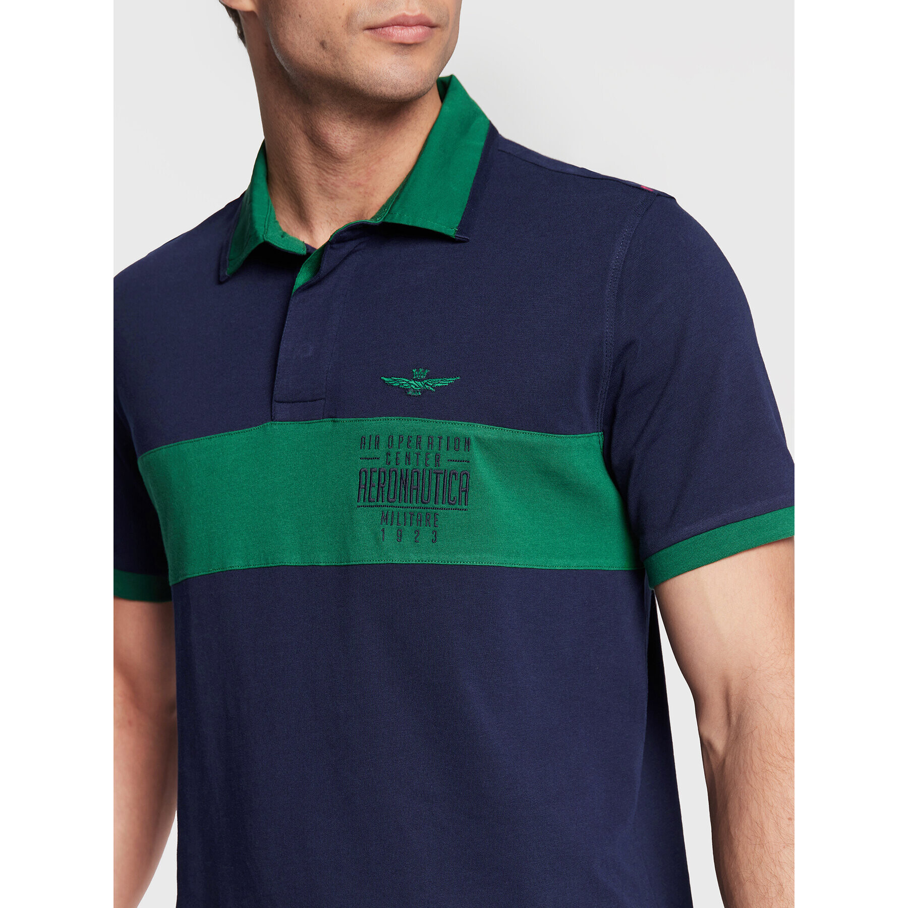 Aeronautica Militare Tricou polo 222PO1664J550 Bleumarin Regular Fit - Pled.ro